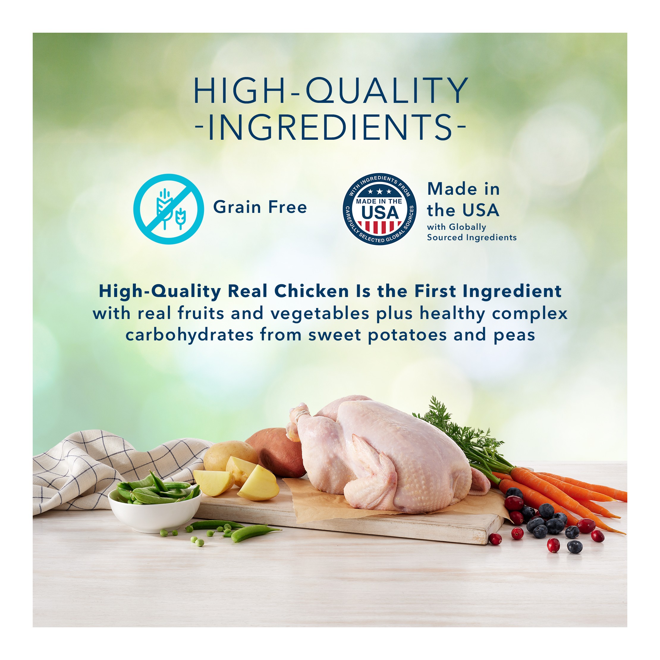 Freedom Grain Free with Chicken, Peas & Potatoes Puppy Dry Dog Food - 11lbs