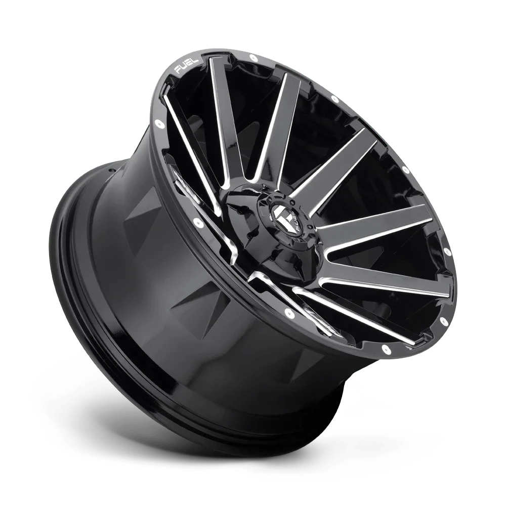 Fuel 1PC Aluminum Rim D615 CONTRA 20X10in Gloss Black Milled Finish, D61520001847