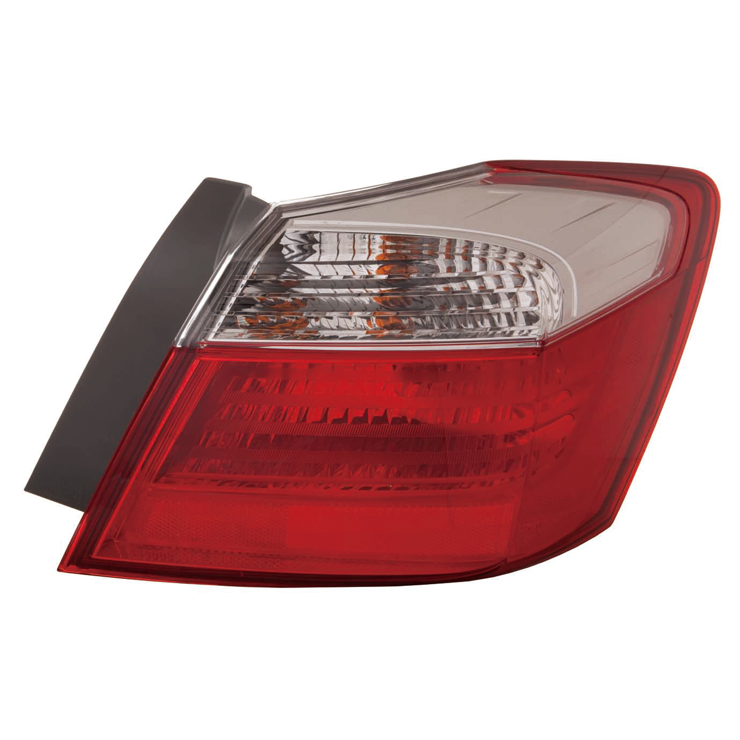 New CAPA Certified Standard Replacement Driver Side Outer Tail Light Assembly, Fits 2013-2015 Honda Accord Sedan