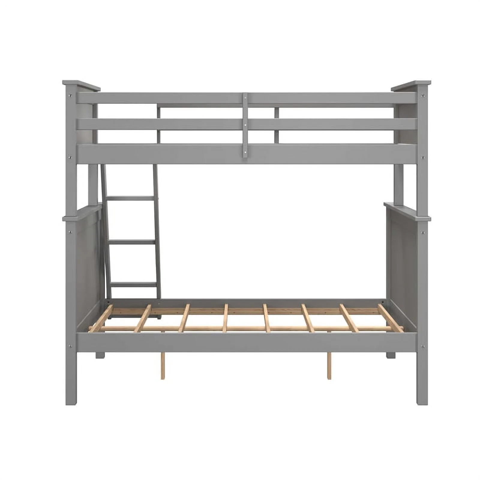 Linon Tilda Wood Twin over Full Bunk Bed in Gray