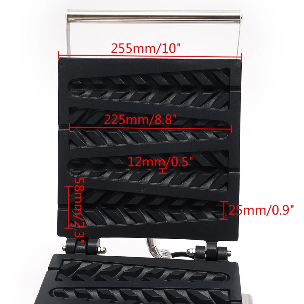 ANQIDI 1750W Commercial Electric 4 Stick Waffle Maker Machine Nonstick Waffle Baking Tool w/Timer