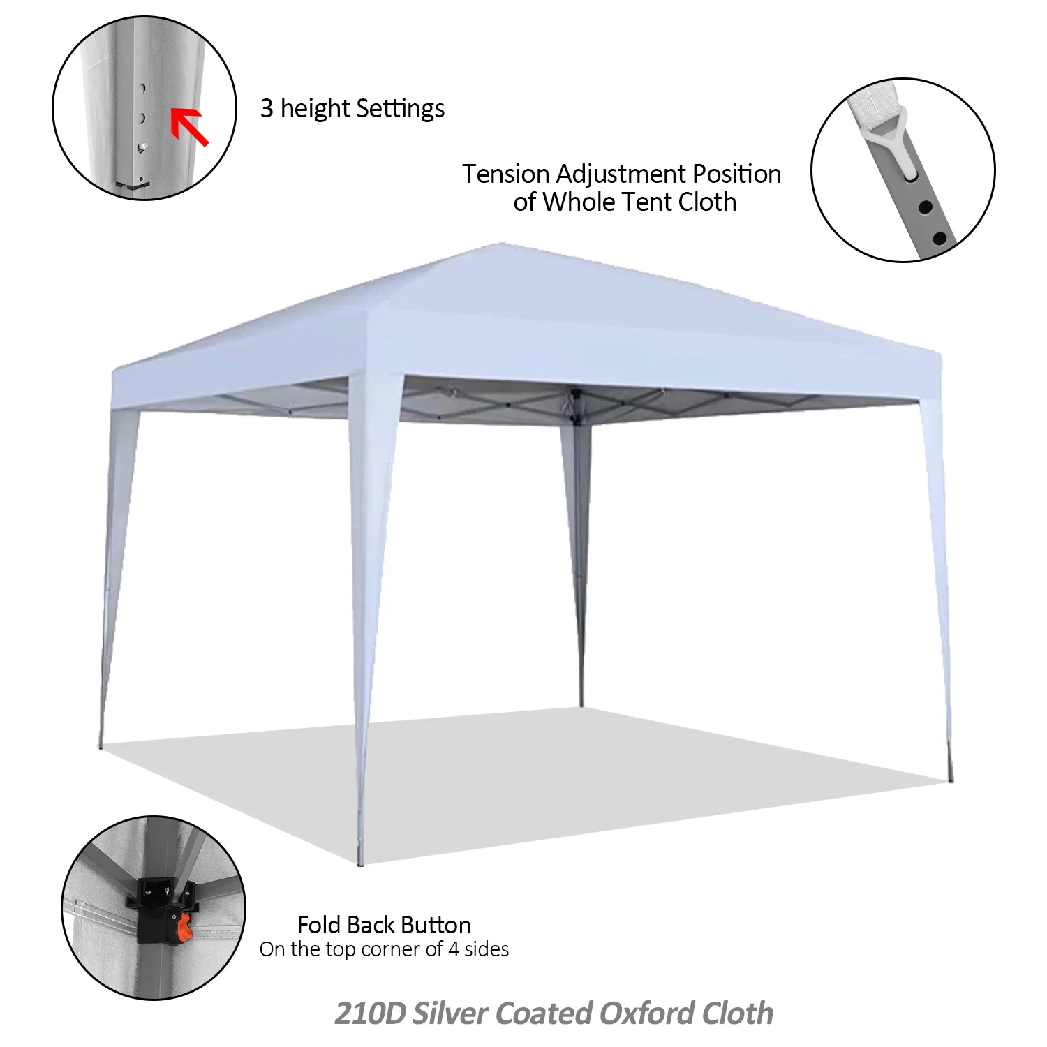 Mother's Day Sales - 10 Ft. W x 10 Ft. D Steel Party Tent Canopy