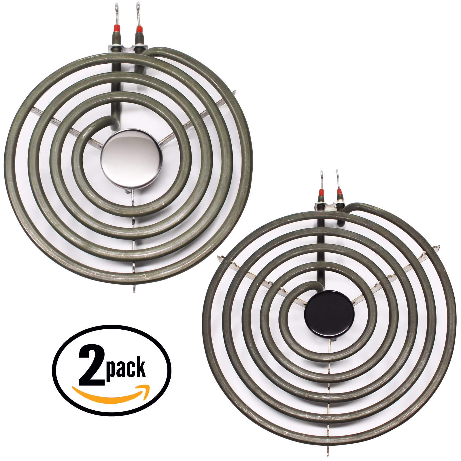 2-Pack Replacement Kenmore / Sears 79046582502 8 inch 5 Turns & 6 inch 4 Turns Surface Burner Elements - Compatible Kenmore / Sears 316442301 & 316439801 Heating Element for Range, Stove & Cooktop