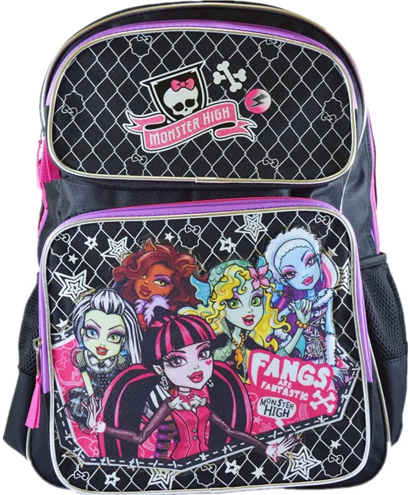 Disney Monsters University Roller Teen Backpack Large Wheeled Boys Book Bag Multi