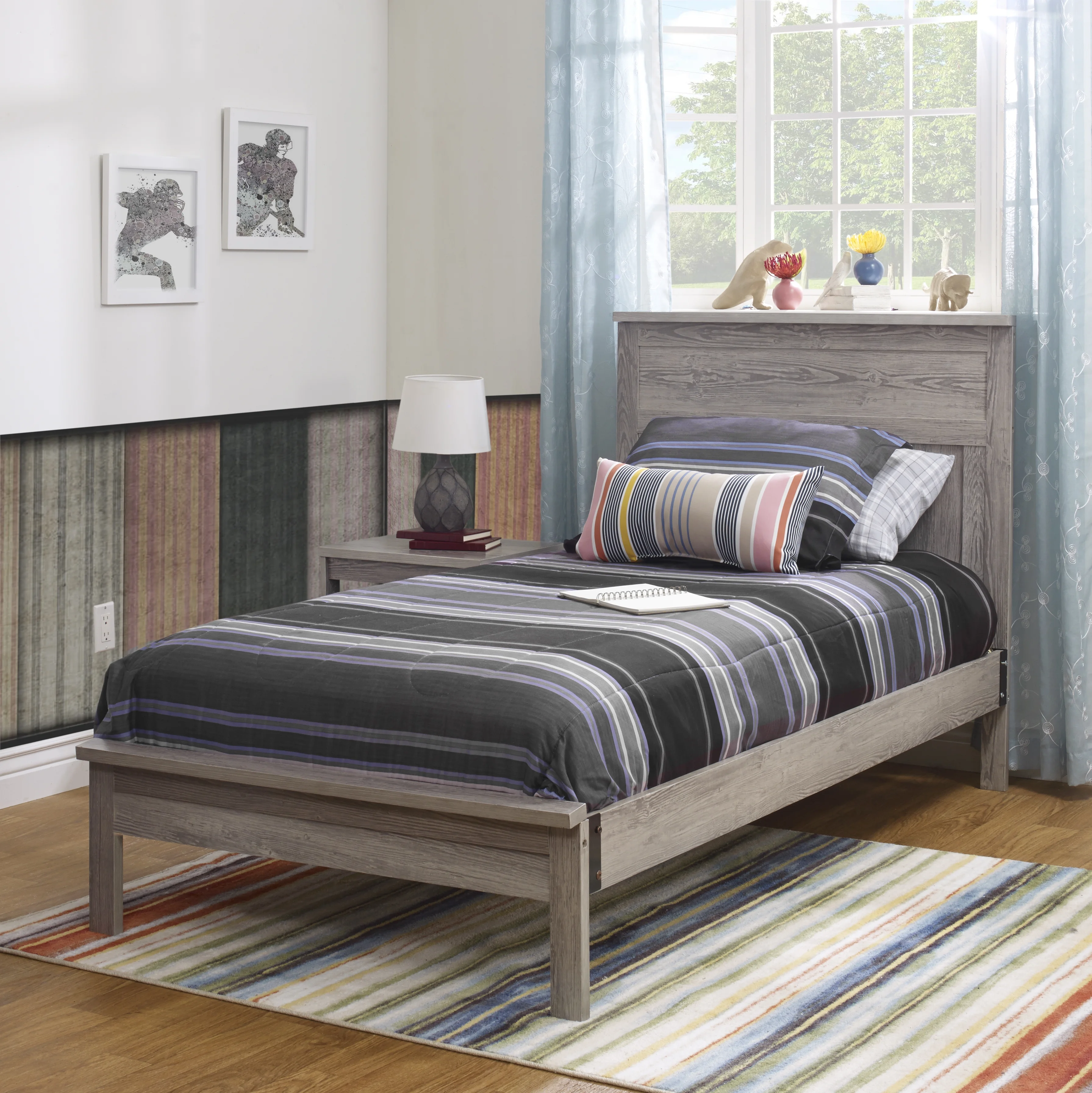 Sorelle Twin Bed in Panel Gray