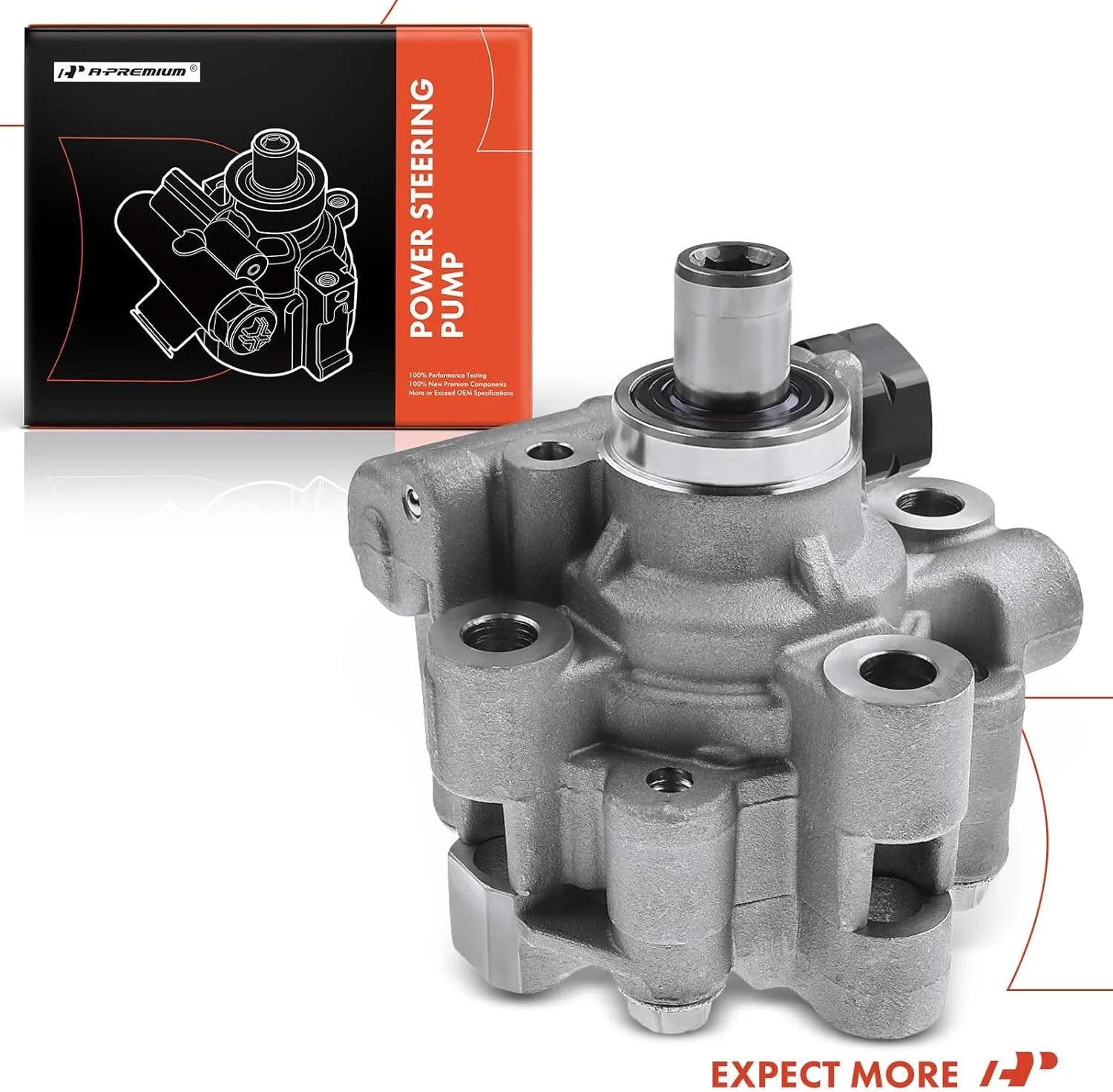 A-Premium Power Steering Pump Compatible with Cadillac CTS 2003-2004, V6 3.2L Gas, Replace # 21-5344, 25683323