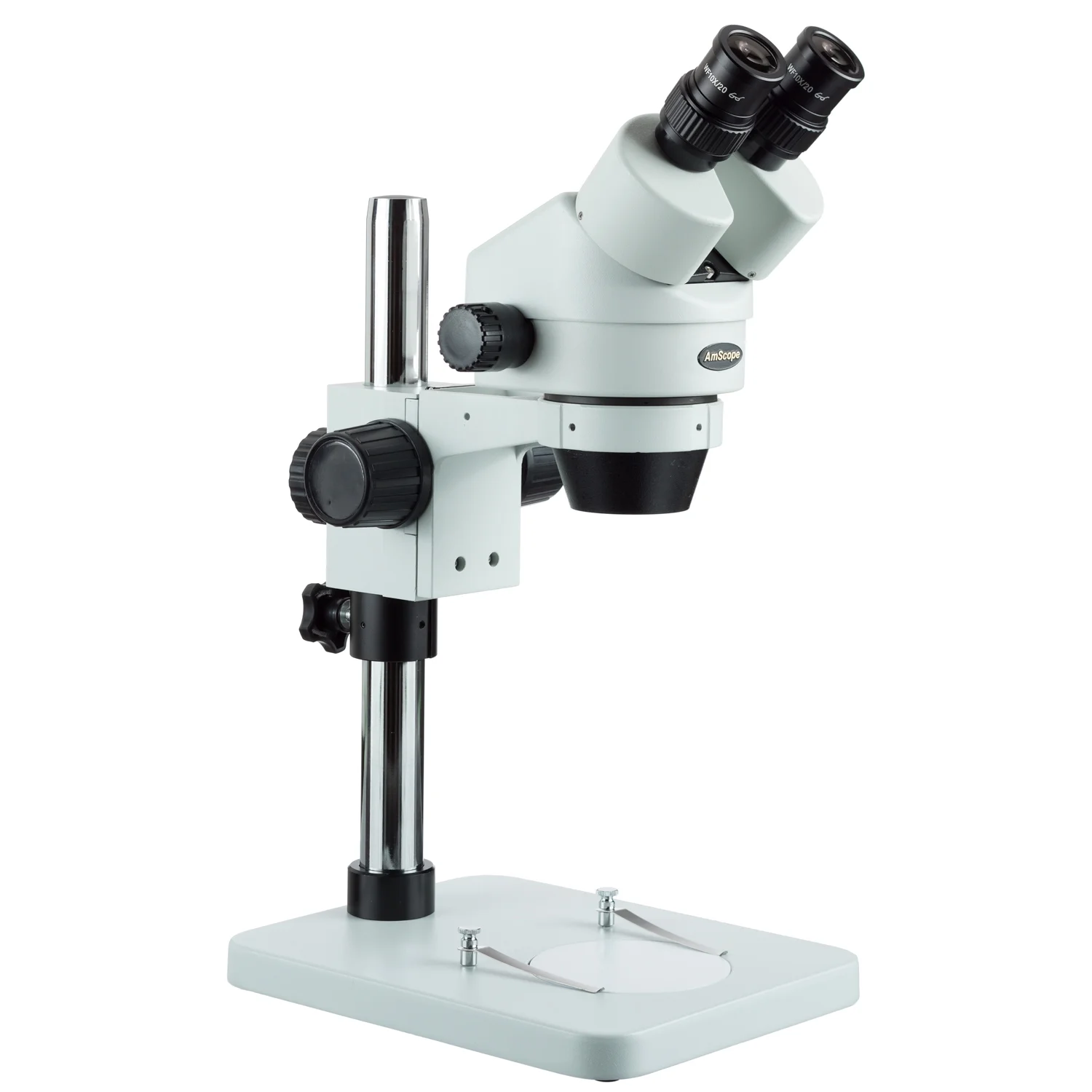 AmScope 7X-90X Zoom Binocular Stereo Microscope with Table Pillar Stand New