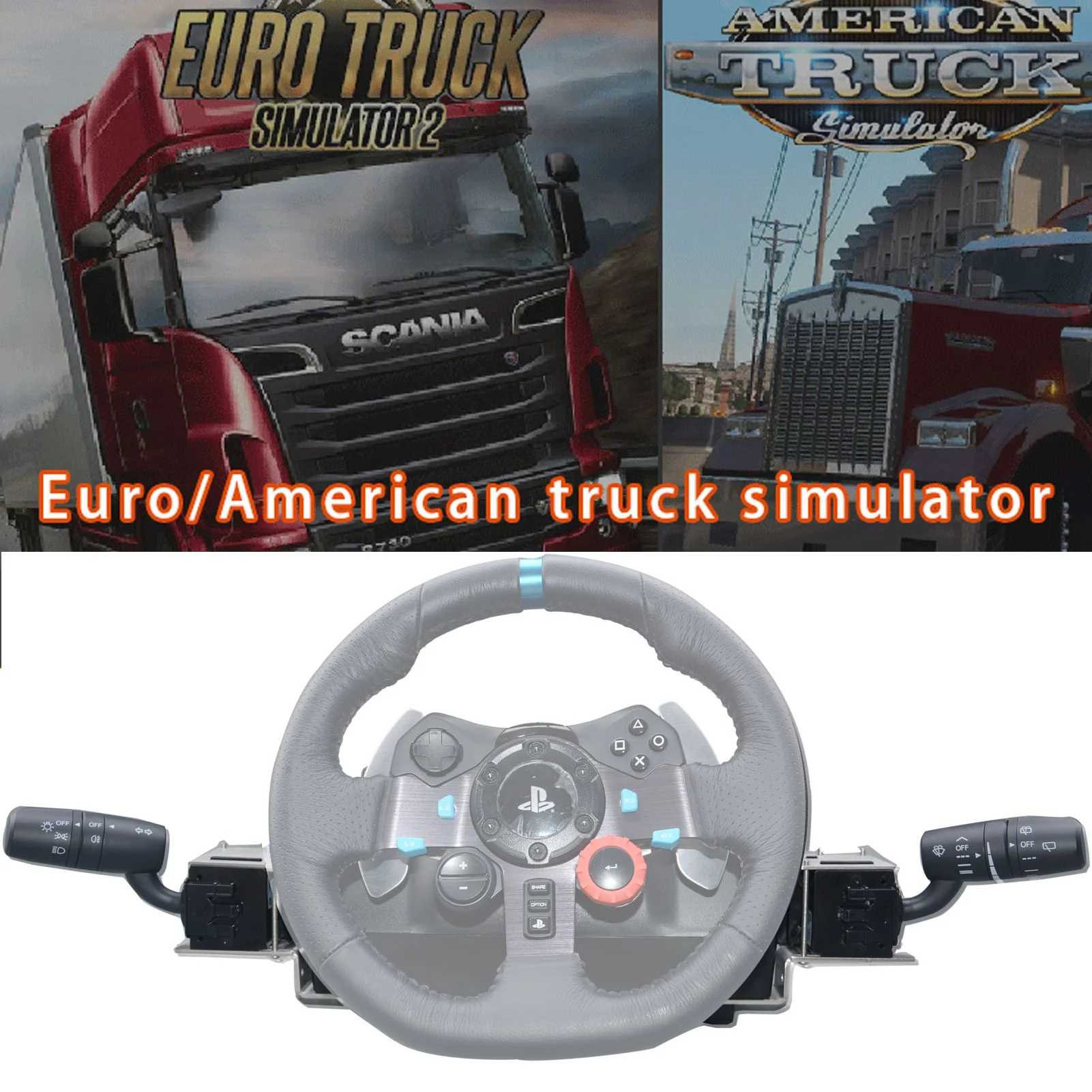 Upgraded Version Simulator Steering Wheel Turn Signal Wiper Switch PC For Logitech G25/G27/G29/G920/G923,Olny Wiper Switch, For G29/G920/G923