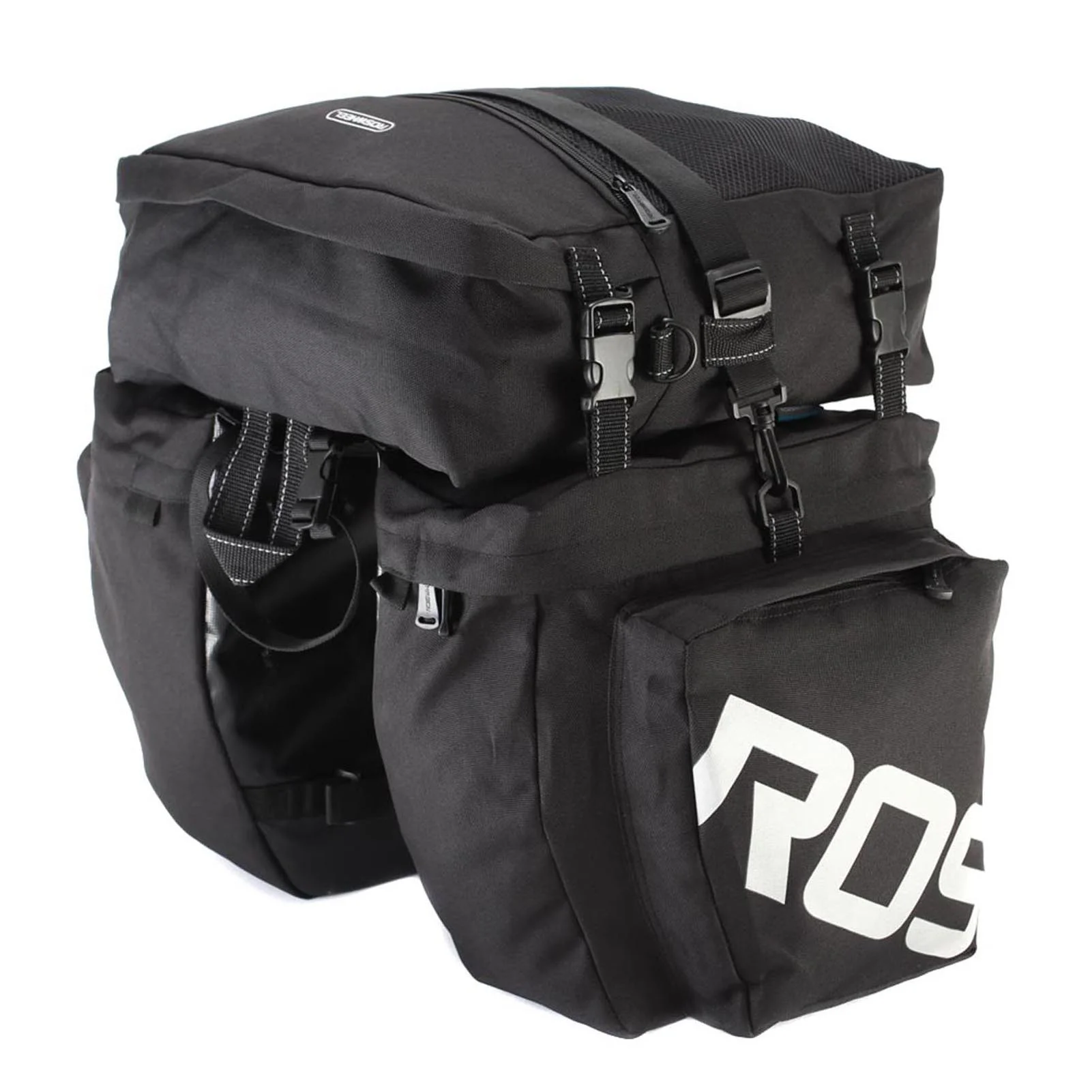 3 in 1 Multifunction Road MTB Mountain Bike Bag Pannier Rear Seat Trunk Bag with Waterproof Rain Cover