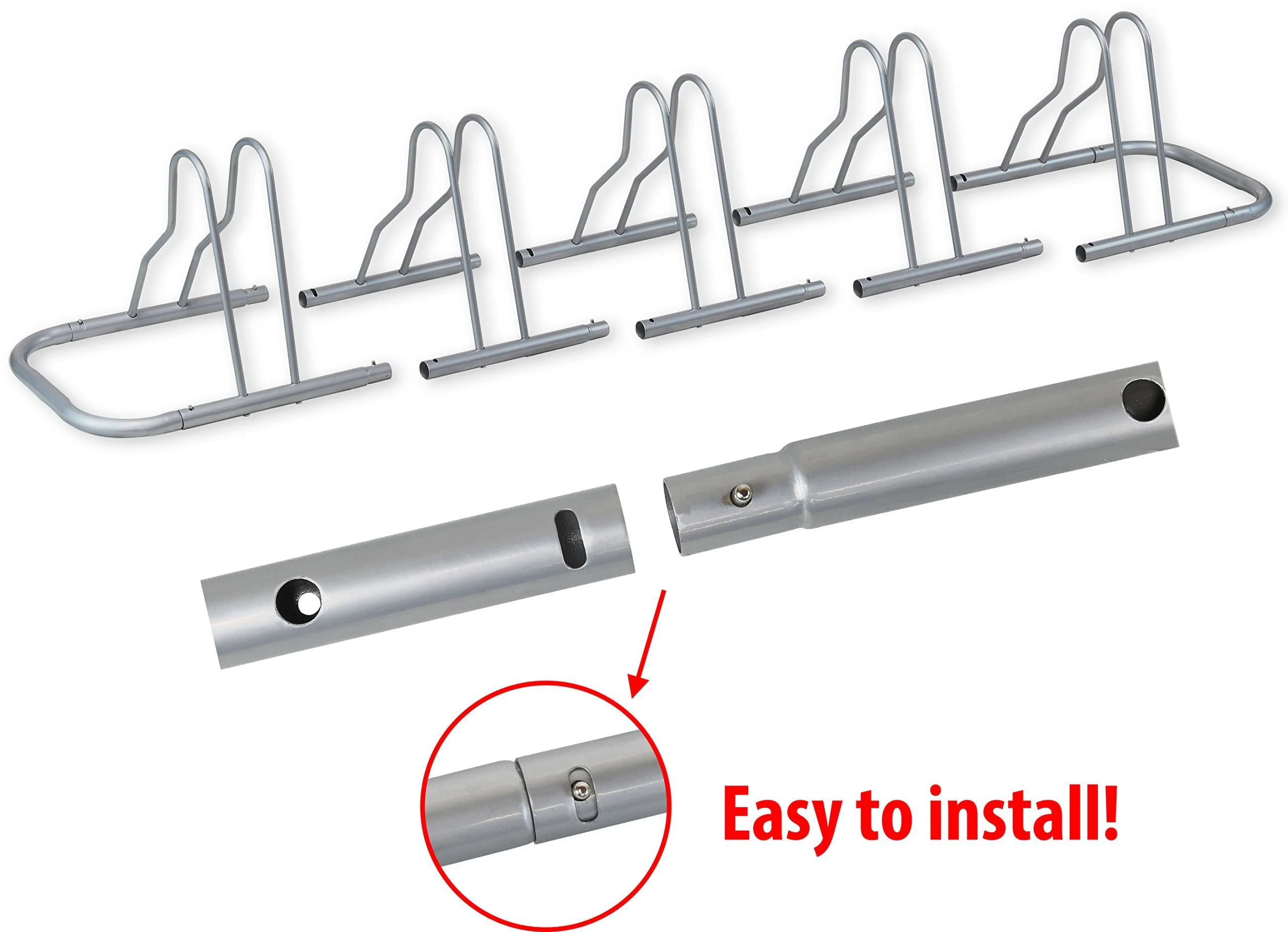 Simple Houseware 5 Bike Bicycle Floor Parking Adjustable Storage Stand