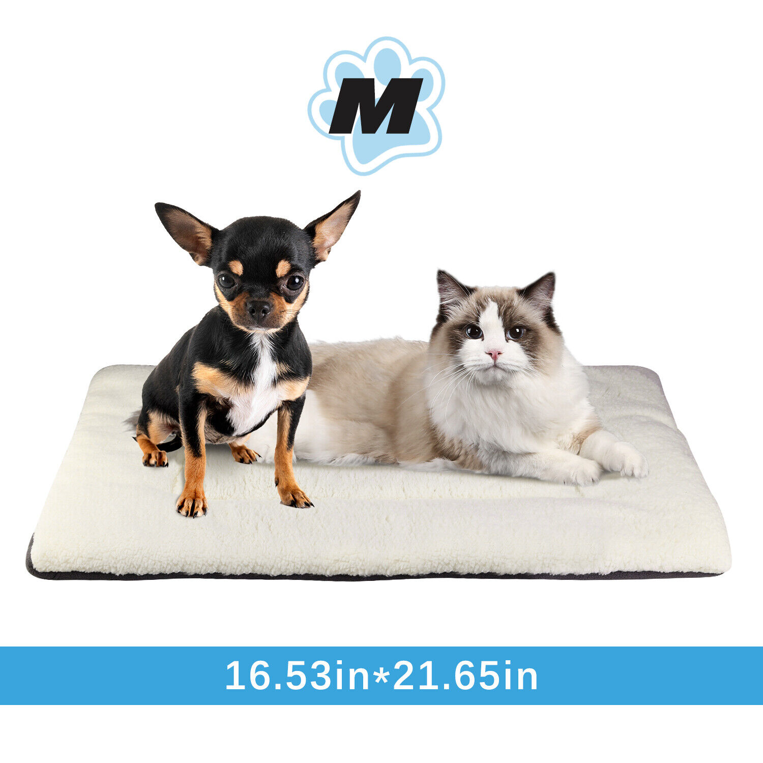 Pet Dog Cat Bed Mat Soft Crate Kennel Pad Washable Anti-Slip Mattress Cushion