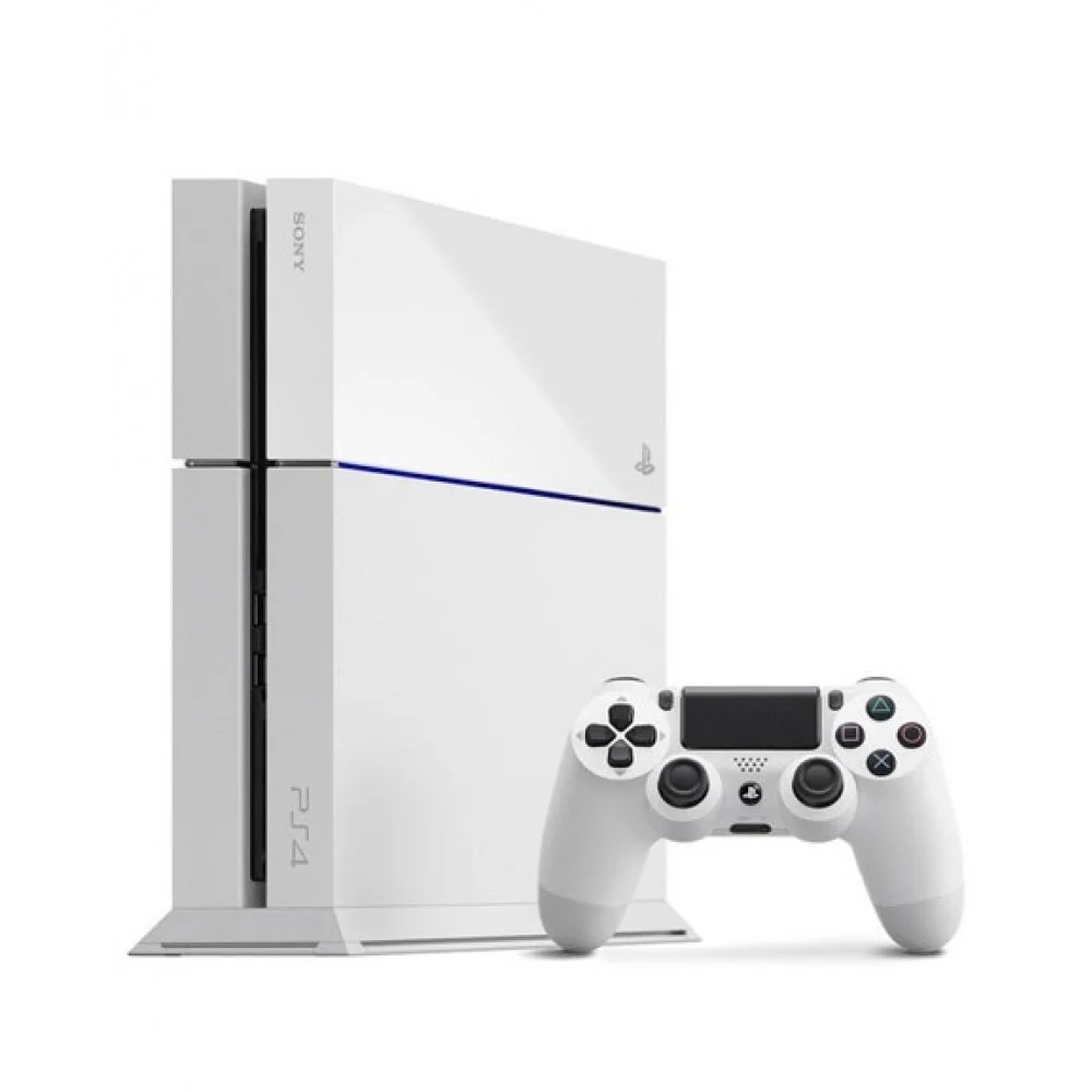 Sony PlayStation 4 500GB Gaming Console White, Headset With Cleaning Kit Like New