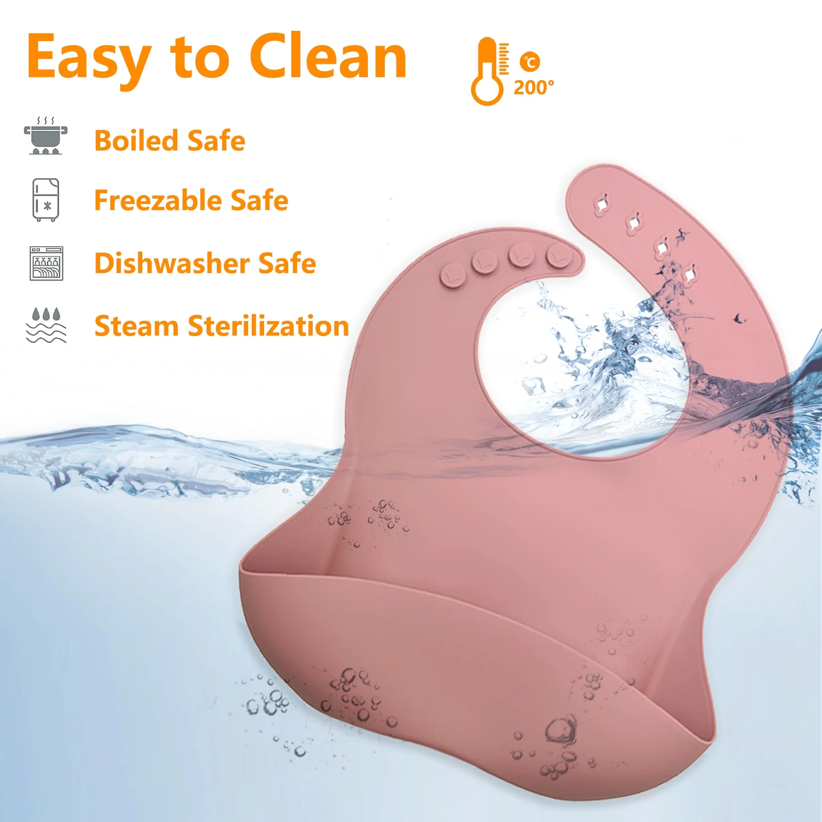 Benoxine Silicone Baby Feeding Set,Baby Led Weaning Set, 7Pcs-BPA Free，100% Food-Grade Silicone，6M+