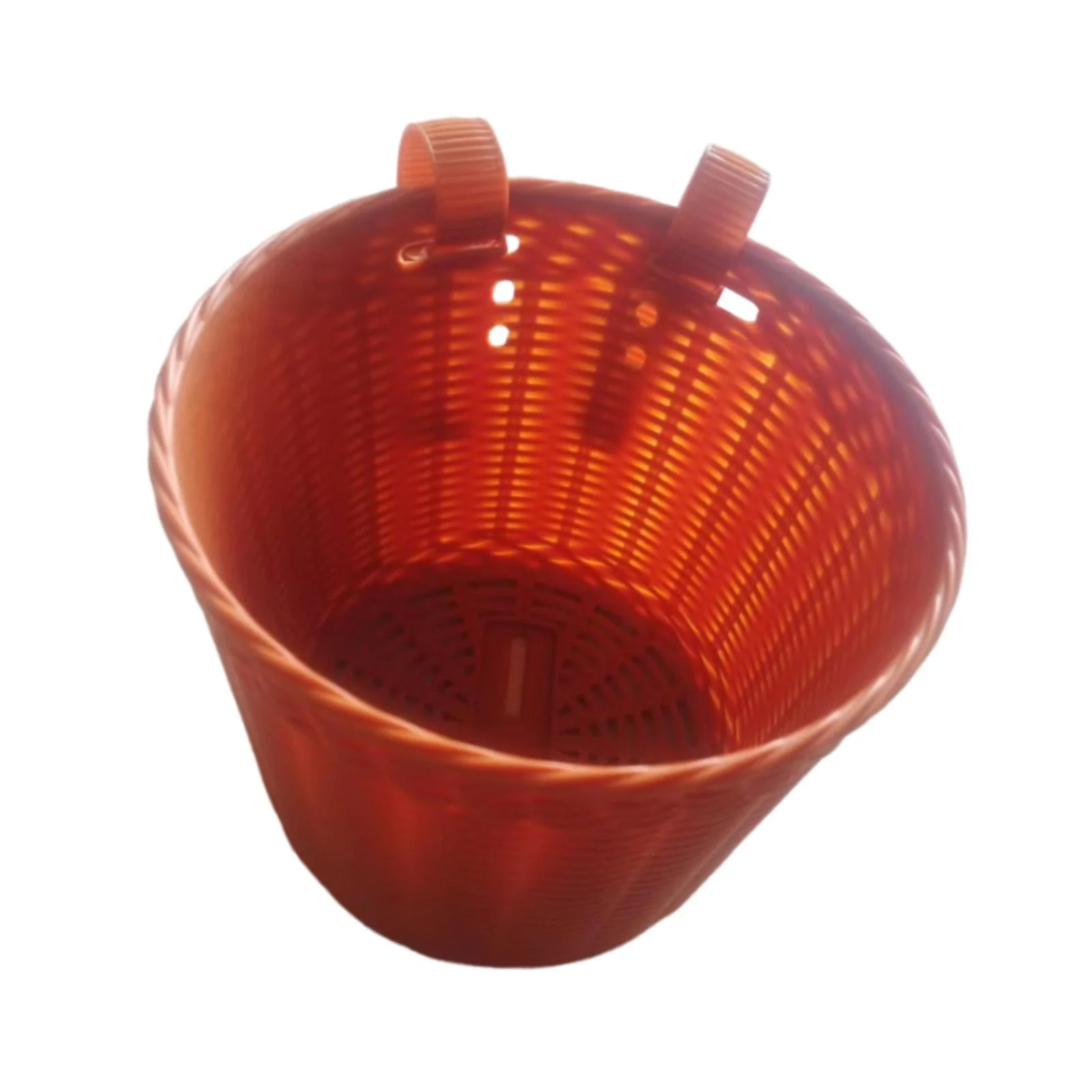 Bike basket,Kids Bike Basket Front Boys Girls Children Child, Handlebar Basket Cargo Rack Bag,Folding Bike Frame Basket Tricycle Basket ,Shopping Storage Brown ABS Strap