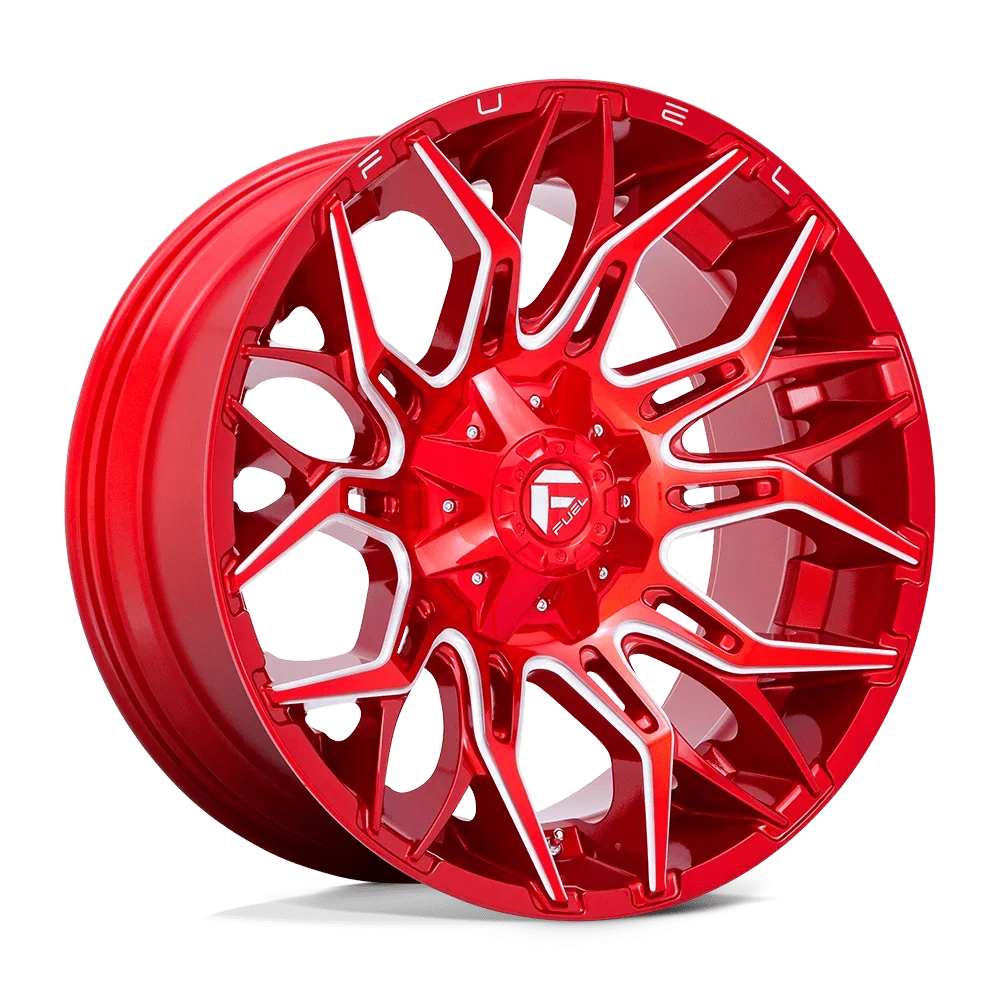 Fuel D771 Twitch 22X10 8X165.1 -18Et 124.3Cb Candy Red Milled Wheel