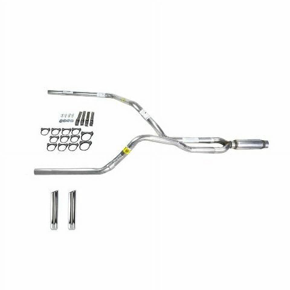 Dual exhaust 2.25 pipe Glass Pack muffler RW Tip Fits Dakota 97-05