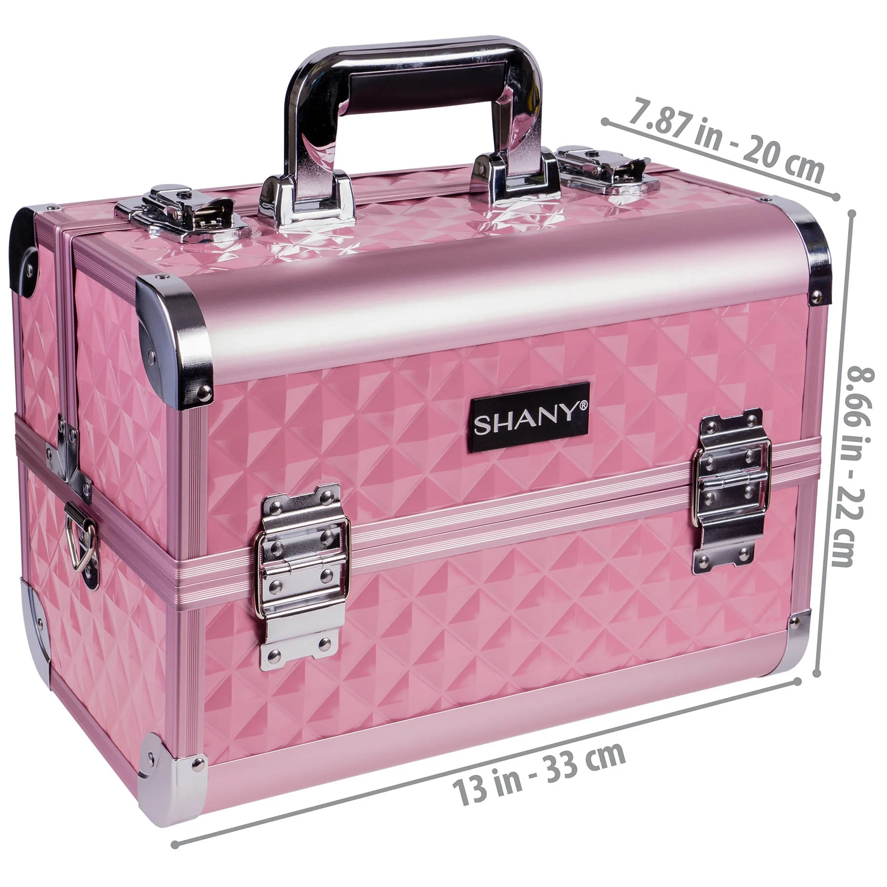 SHANY Fantasy Collection Makeup Artists Cosmetics Train Case - Pink diamond