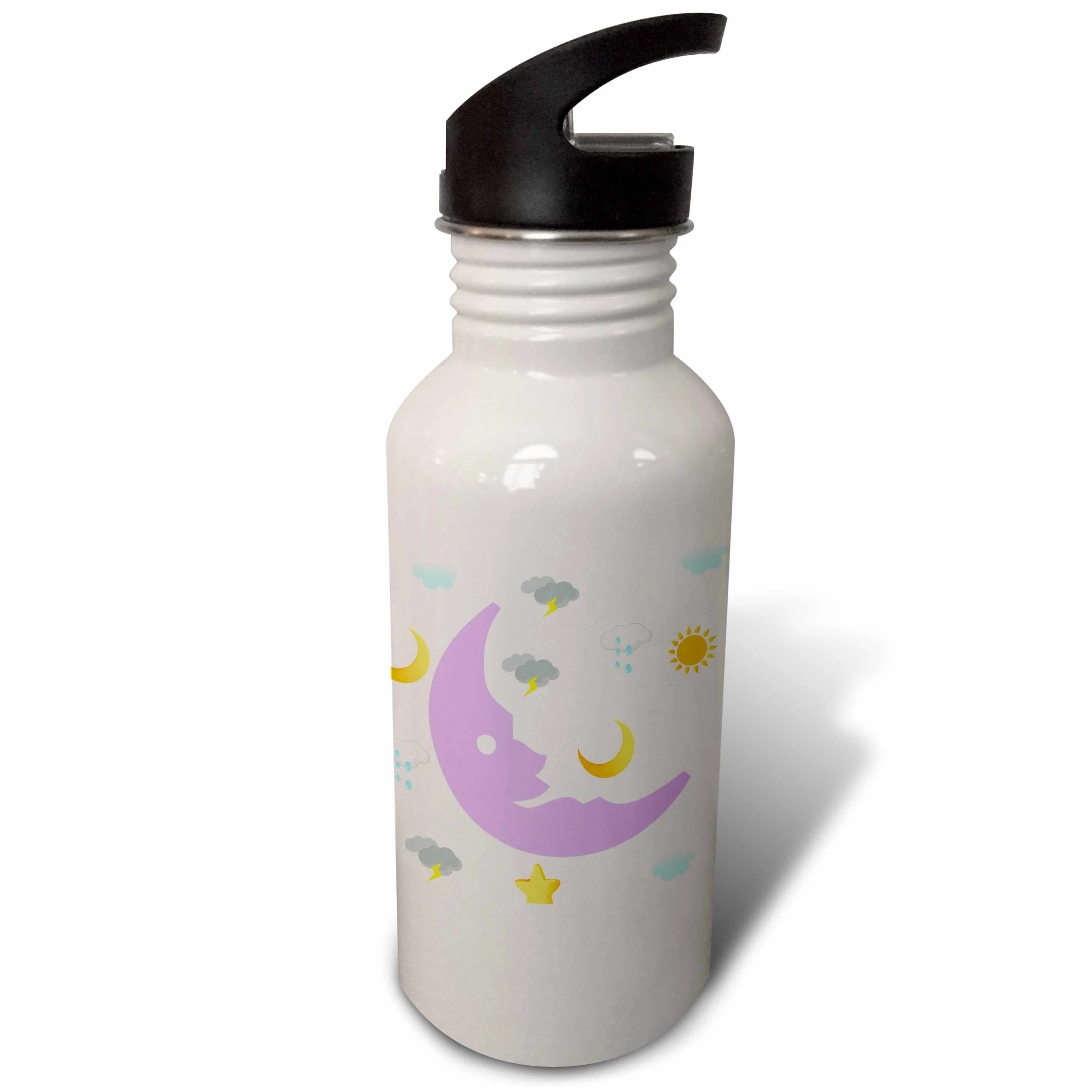 Pink Moon and Sky 21 oz Sports Water Bottle wb-27900-1