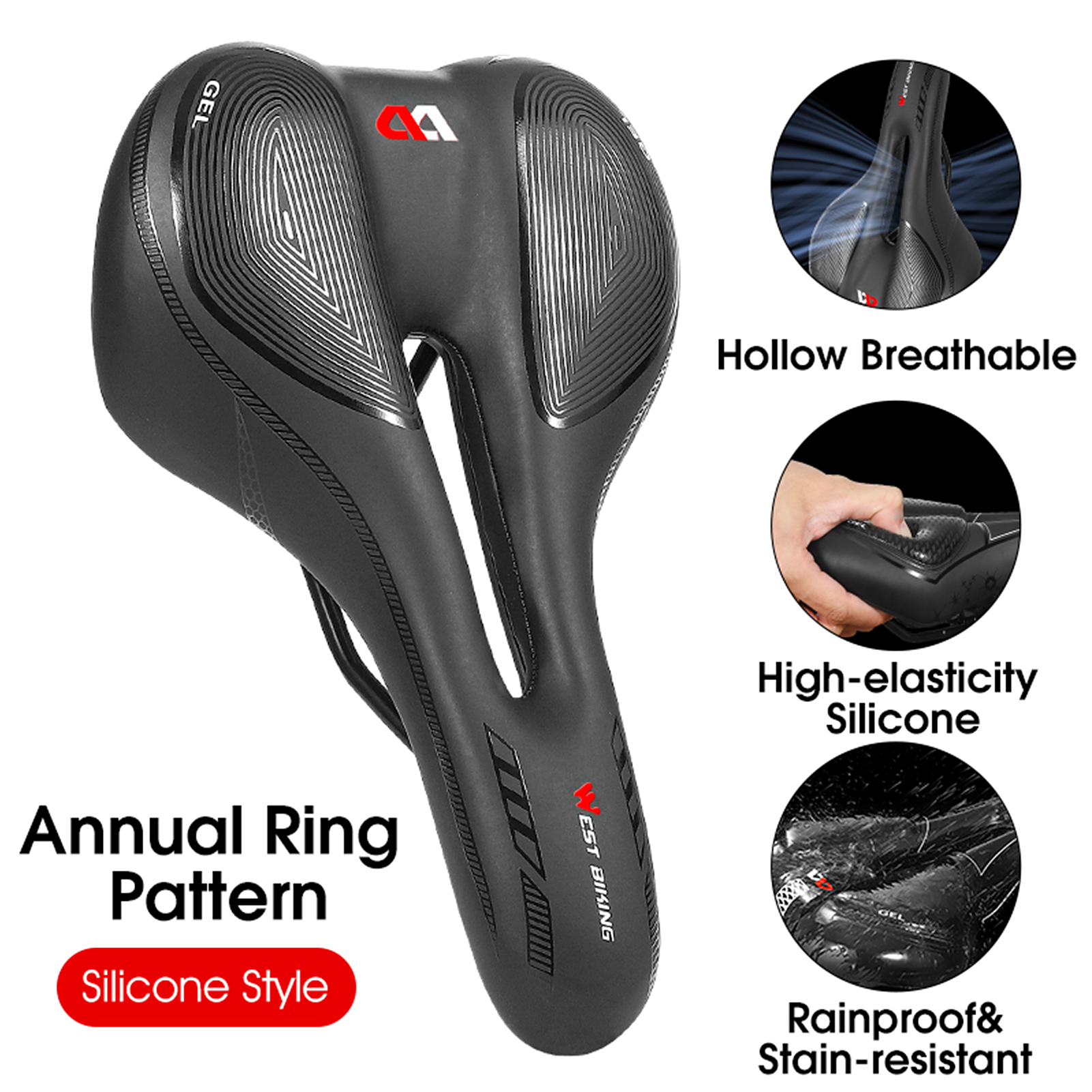 WEST BIKING Bicycle saddle,Seat Padded Saddle Women Mtb Mountain Cushion Men Women Bike Seat Padded Saddle Cushion Men Women M Mountain Dalynn Dsfen