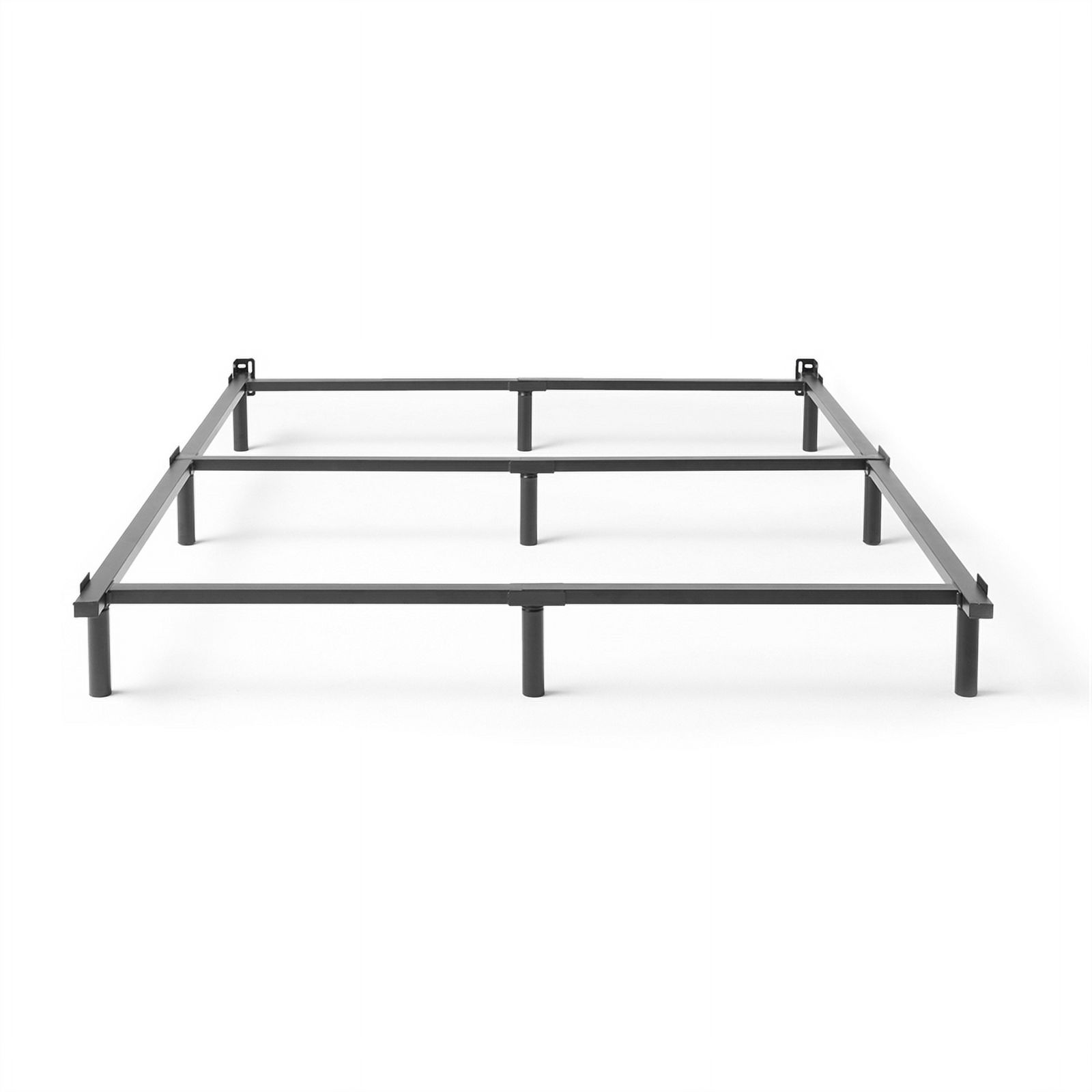 Pemberly Row Contemporary Metal Full Bed Frame in Black Fiish- Full