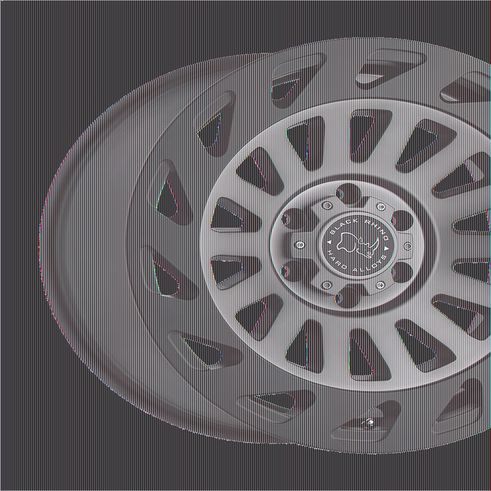 Black Rhino Cast Aluminum Rim BRMAD 18X9 8X6.5 DDT-MCH-BLKLP 12MM, 1890MAD128165M22