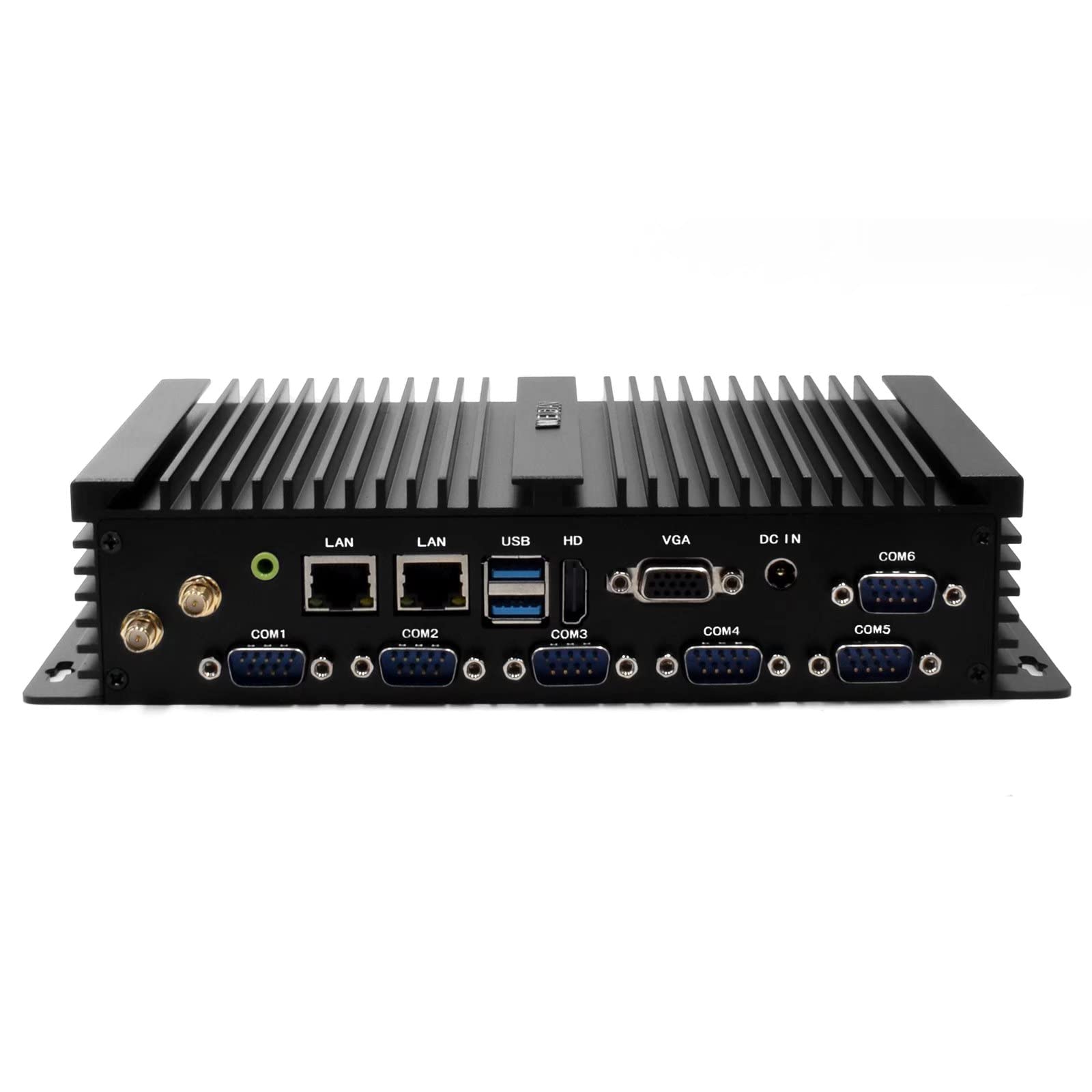 Industrial PC, Mini Desktop PC, Quad Cores Celeron J4125, VGA and HDMI Dual Display Output, 2USB3.0, 2USB2.0, 6RS232 COM, Dual RJ45 Gigabit Ethernet, Dual Band WiFi, BT4.0(8GB DDR4 RAM 128GB SSD)