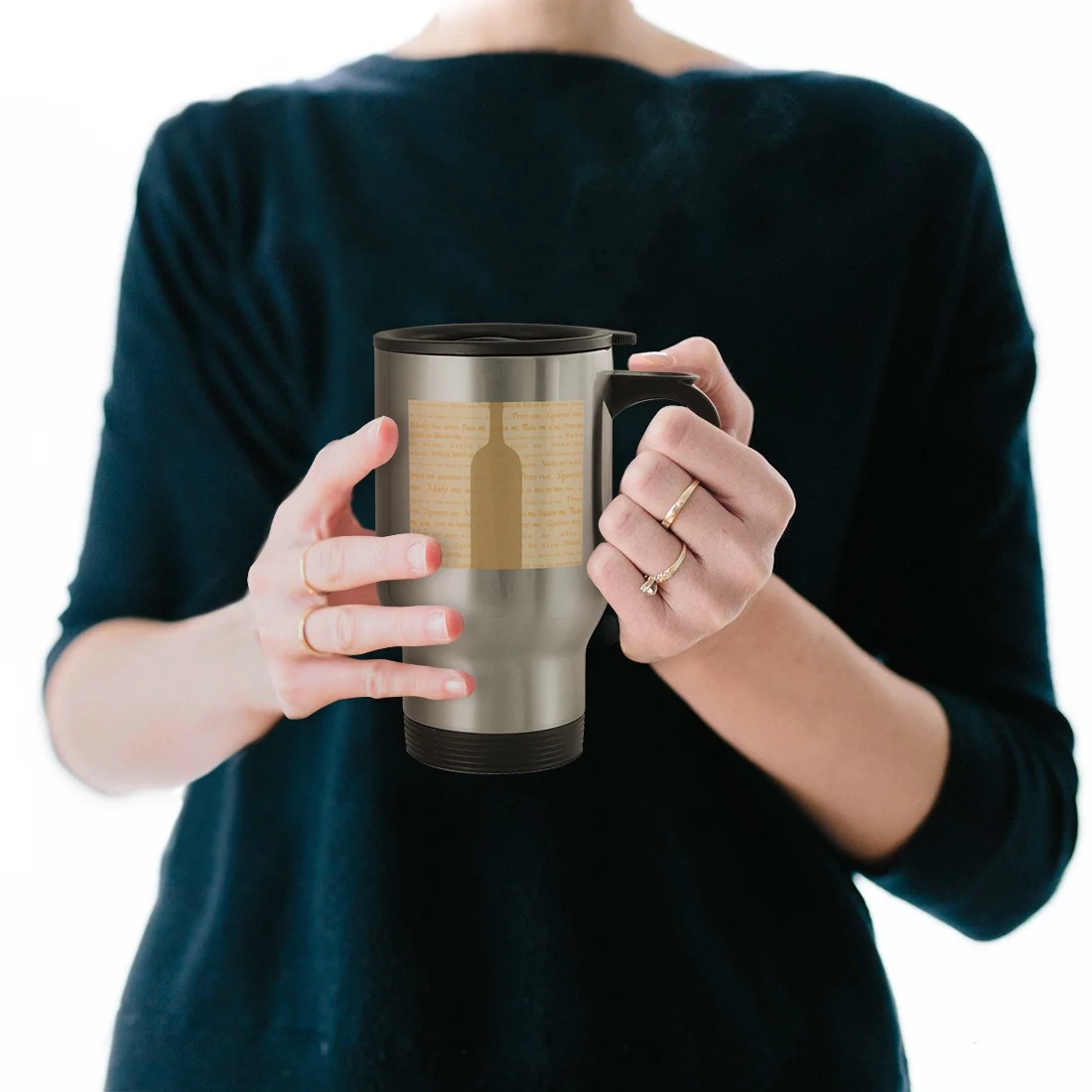 I used to get high on life, but I built up a tolerance - 14oz Stainless Steel Travel Mug, Silver