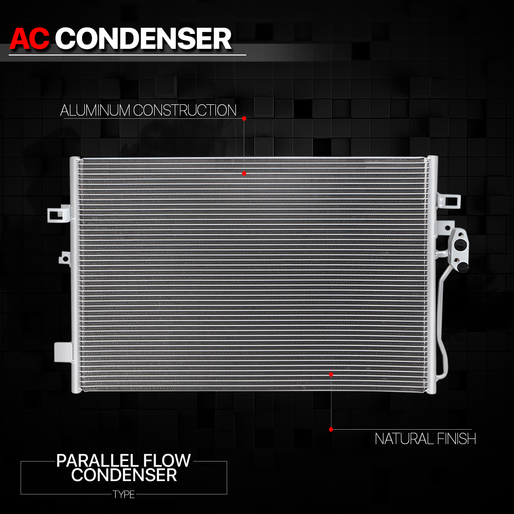 Aluminum Parallel Flow AC A/C Condenser for 11-19 Dodge Journey 2.4/3.6 I4/V6 12 13 14 15 16 17 18