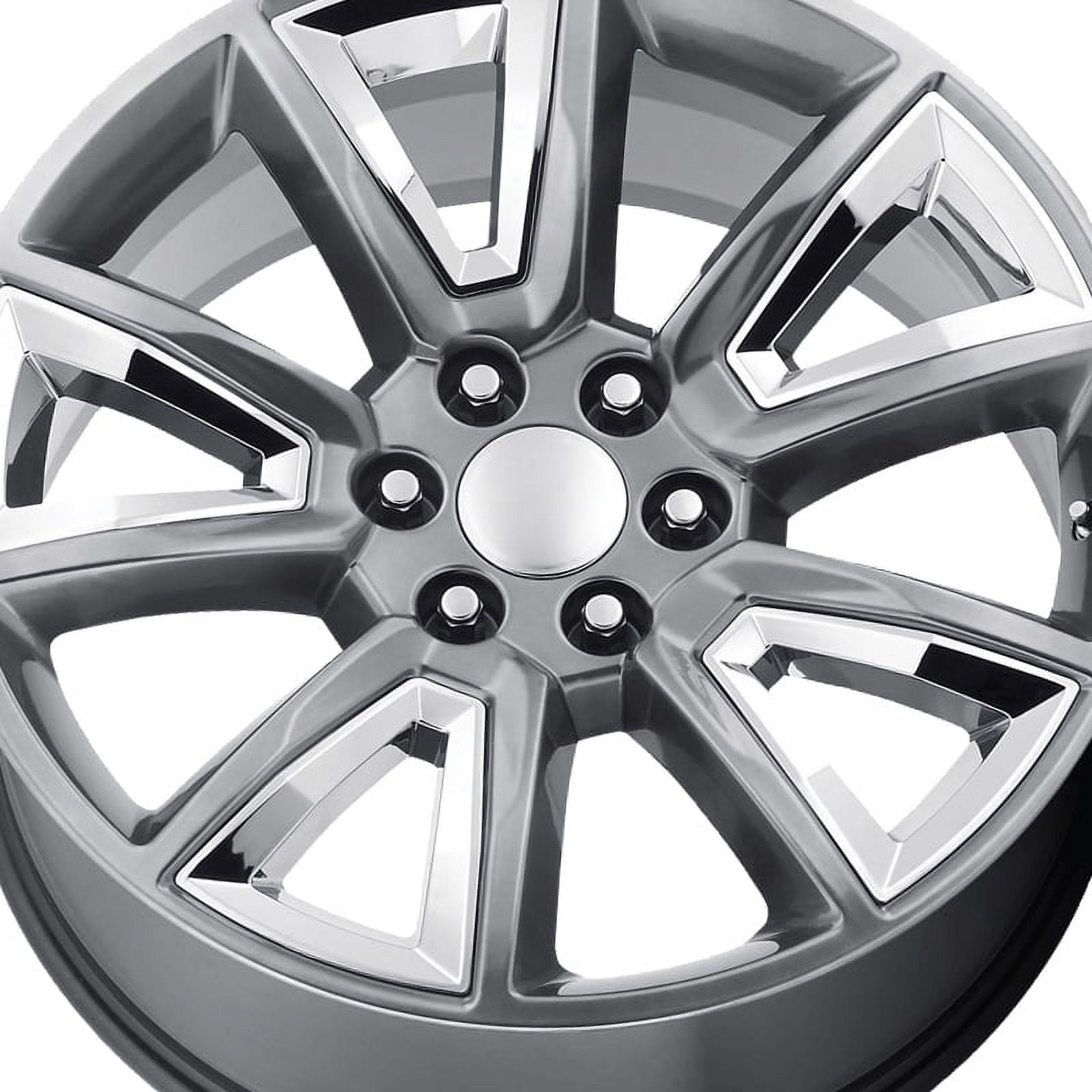 OE Creations Aluminum Rim PR168 22X9in Hyper Silver with Chrome Accents Finish, 168HC-2295824