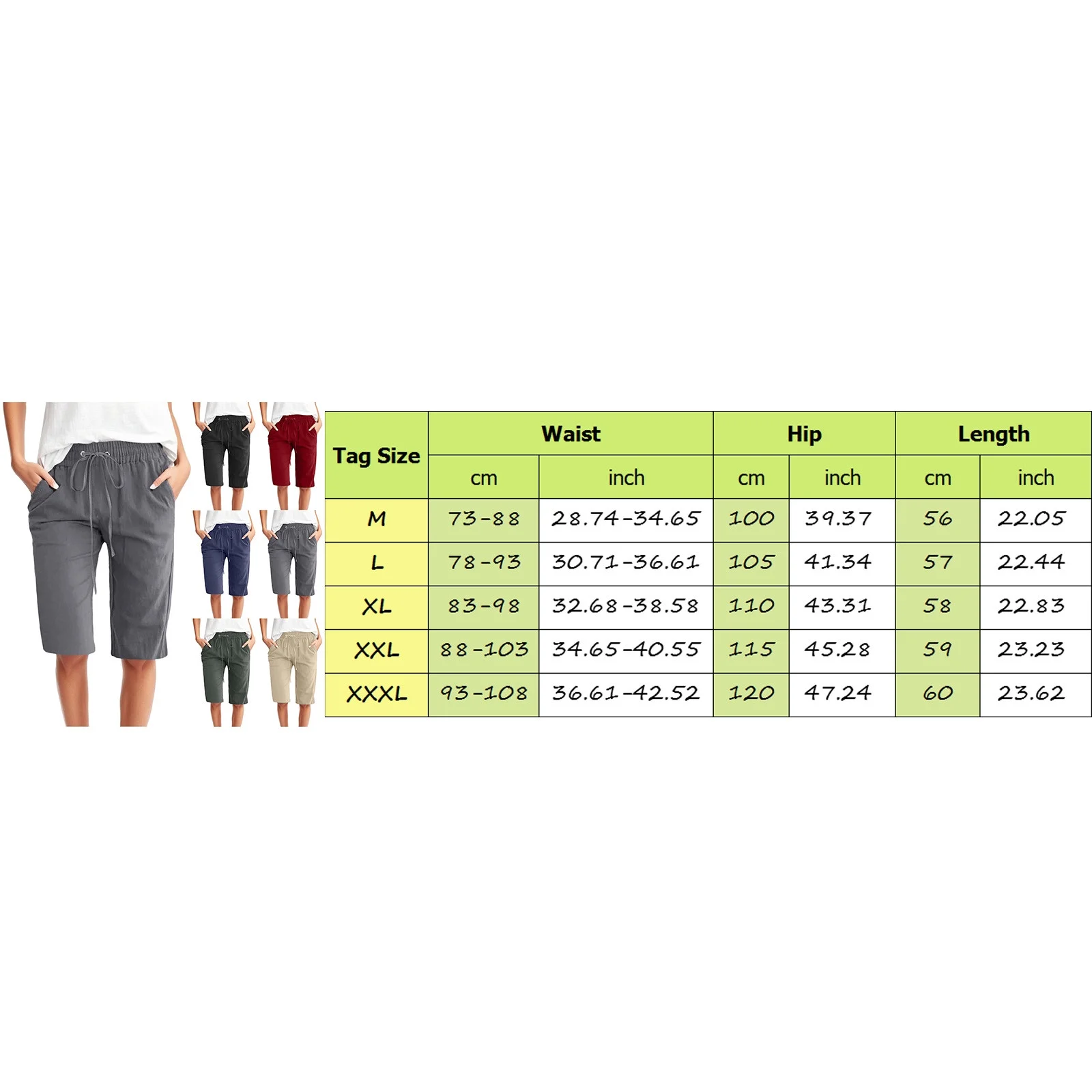 Wide Leg Pants for Women Yoga Dress Pants Women Casual Simple Fashion Drawstring Elastic Waist Shorts Solid Color Comfortable Pocket Croppe