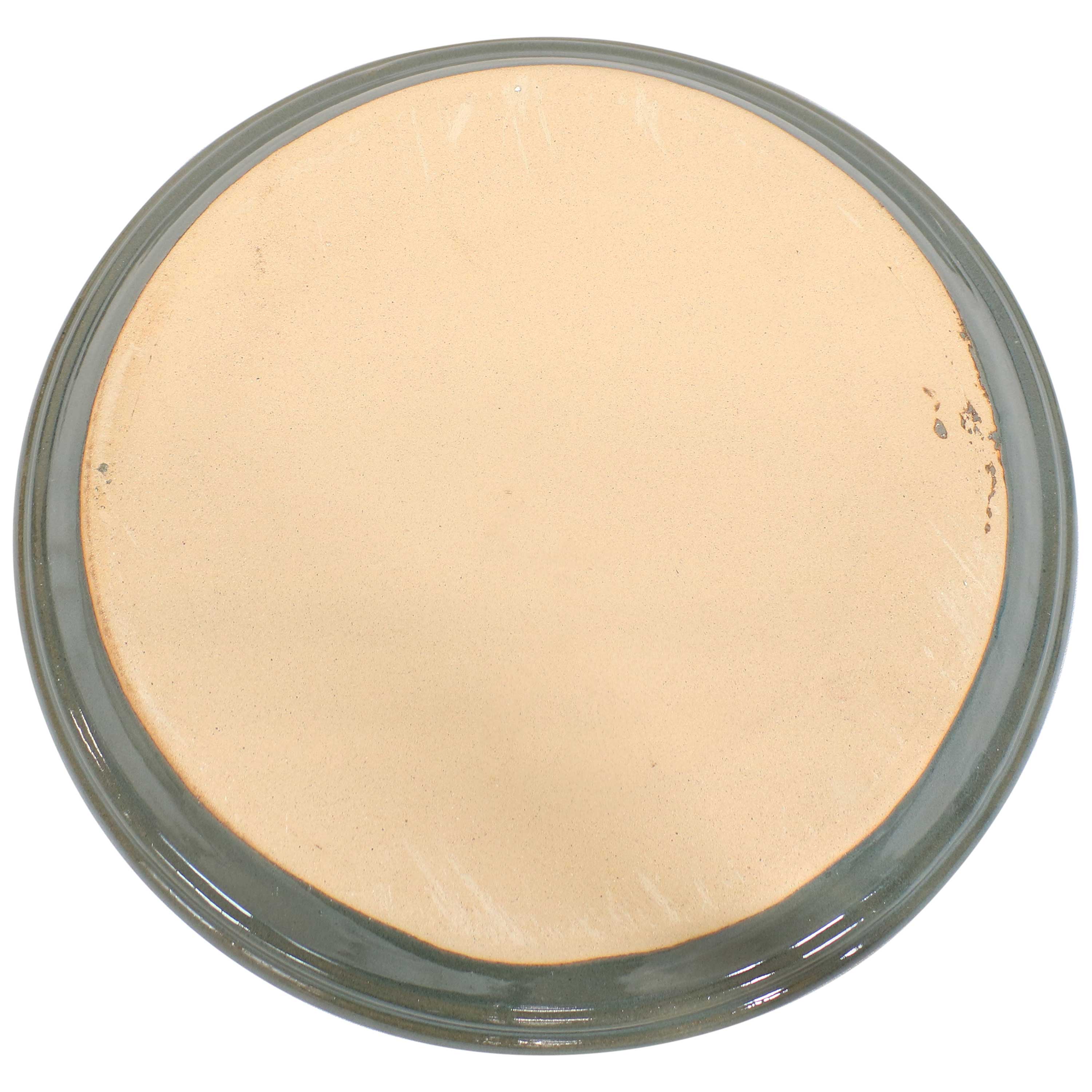 Sunnydaze Set of 4 Glazed Ceramic Planter Saucers - Gray - 12