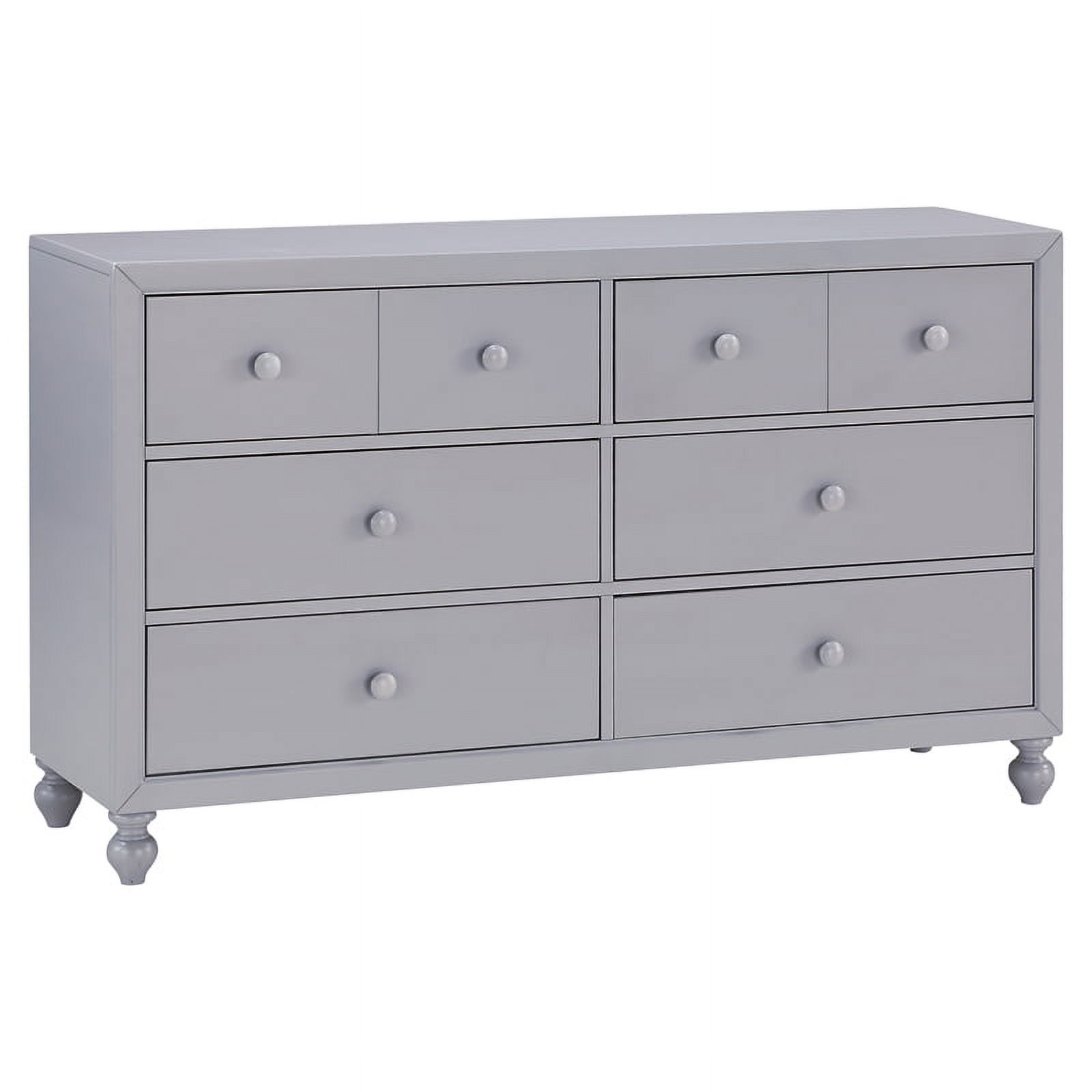 Lexicon Wellsummer 6 Dovetail Drawers Modern Wood Dresser in Gray