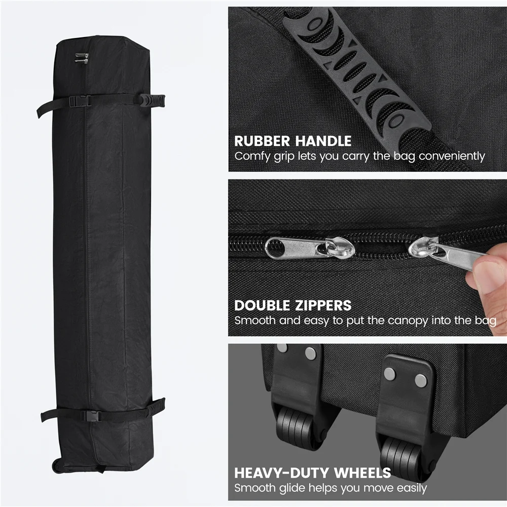 Topeakmart 8x8 FT Pop-up Canopy with 4 Sidewalls, White