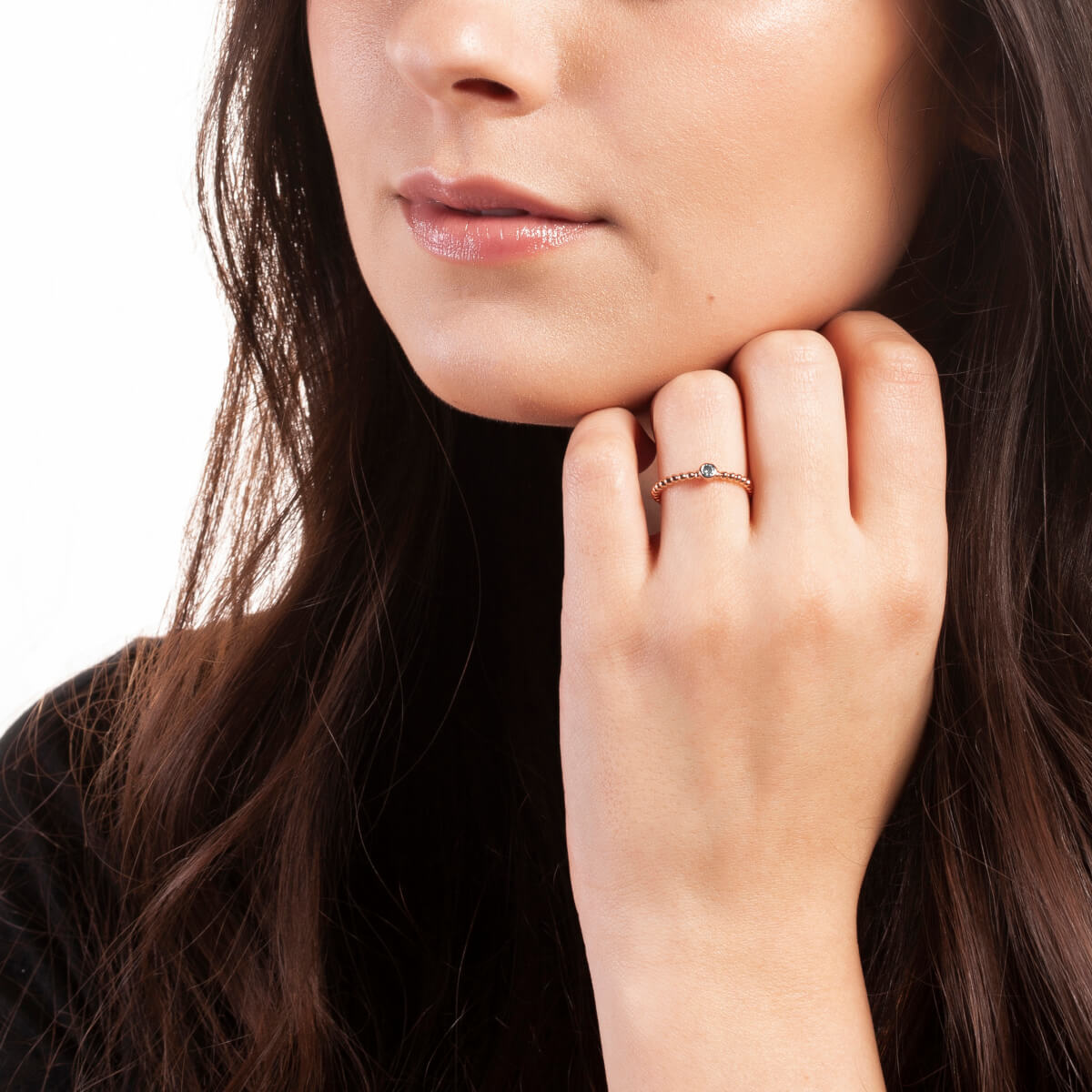 18k Rose Gold Plated Stackable Fashion Ring