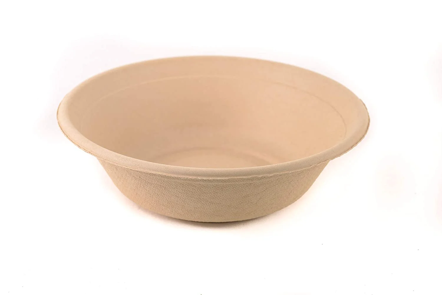 300 Count - EcoQuality 24oz Round Disposable Bowls Natural Sugarcane Bagasse Bamboo Fibers Sturdy Compostable Eco Friendly Environmental Paper Plastic Bowl Alternative Tree Free