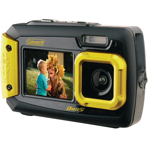 Refurbished Coleman 2V9WP-Y Duo2 Dual-Screen Waterproof 20MP Digital Camera