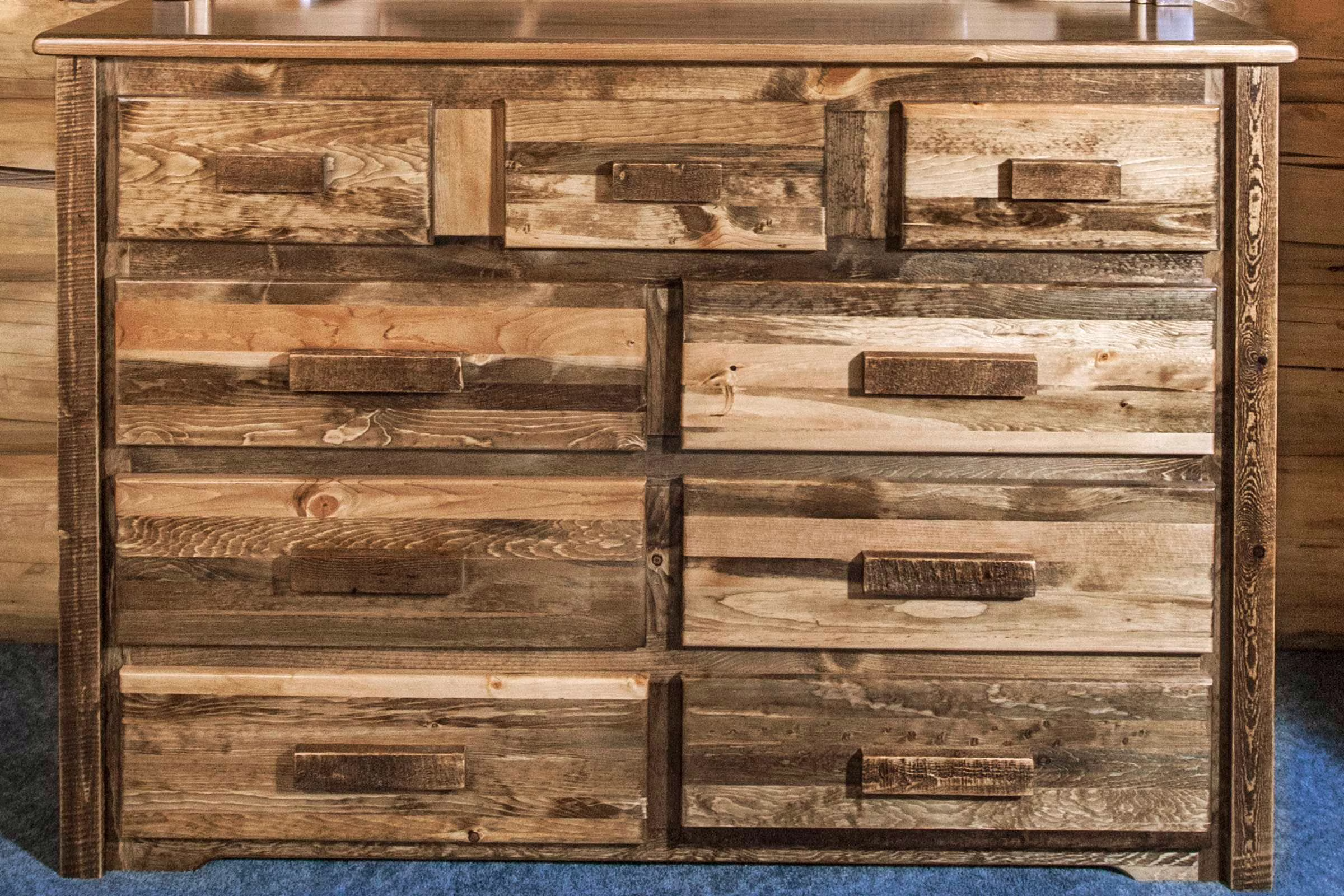 Homestead Collection 9 Drawer Dresser, Stain & Clear Lacquer Finish