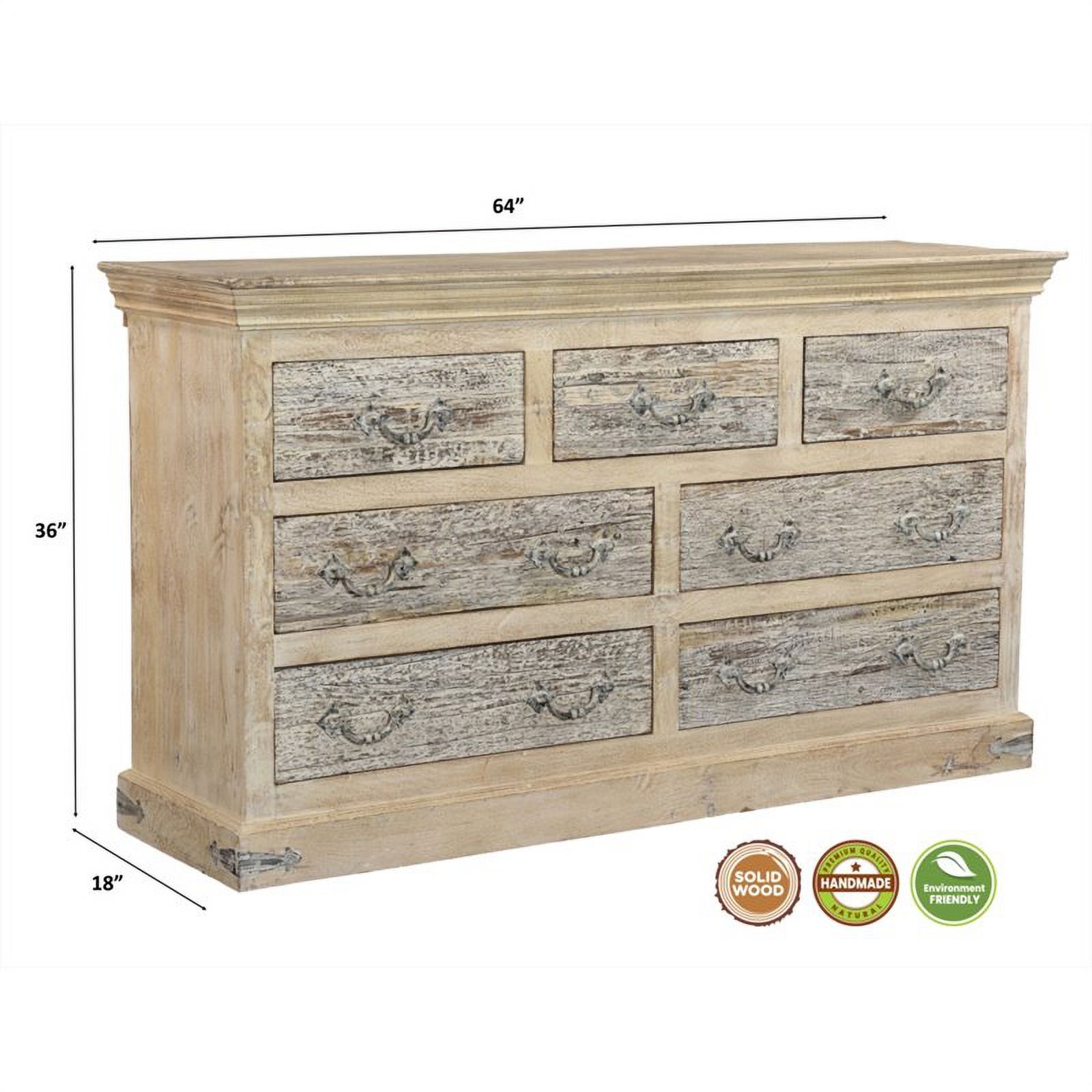 Taran Designs Baker 7-drawer Solid Wood Dresser in White