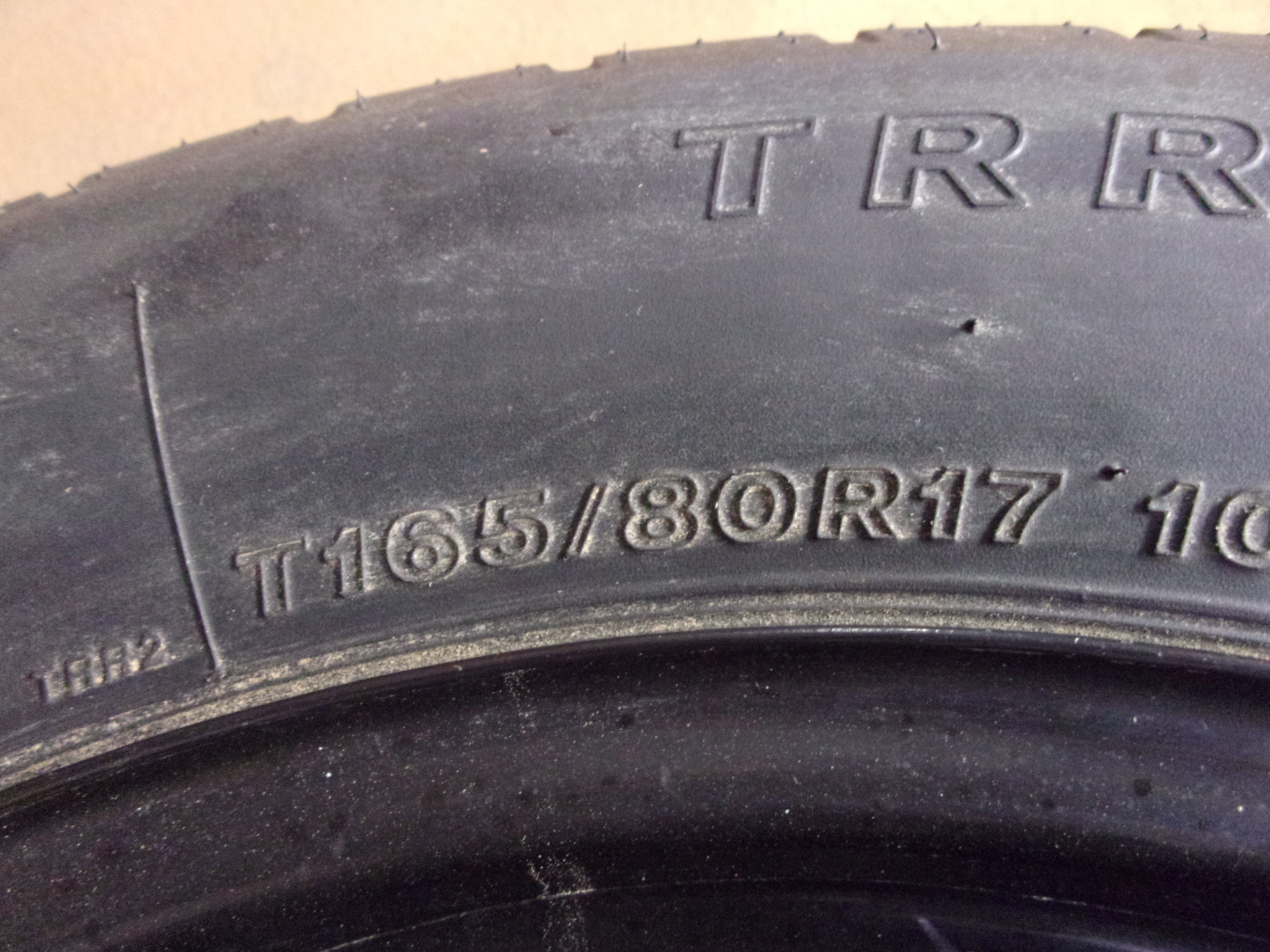 Pre-Owned 2007-2015 Lincoln MKX 17x4-1/2 Steel Wheel T165/80R17 Compact Spare Tire OEM (Good)