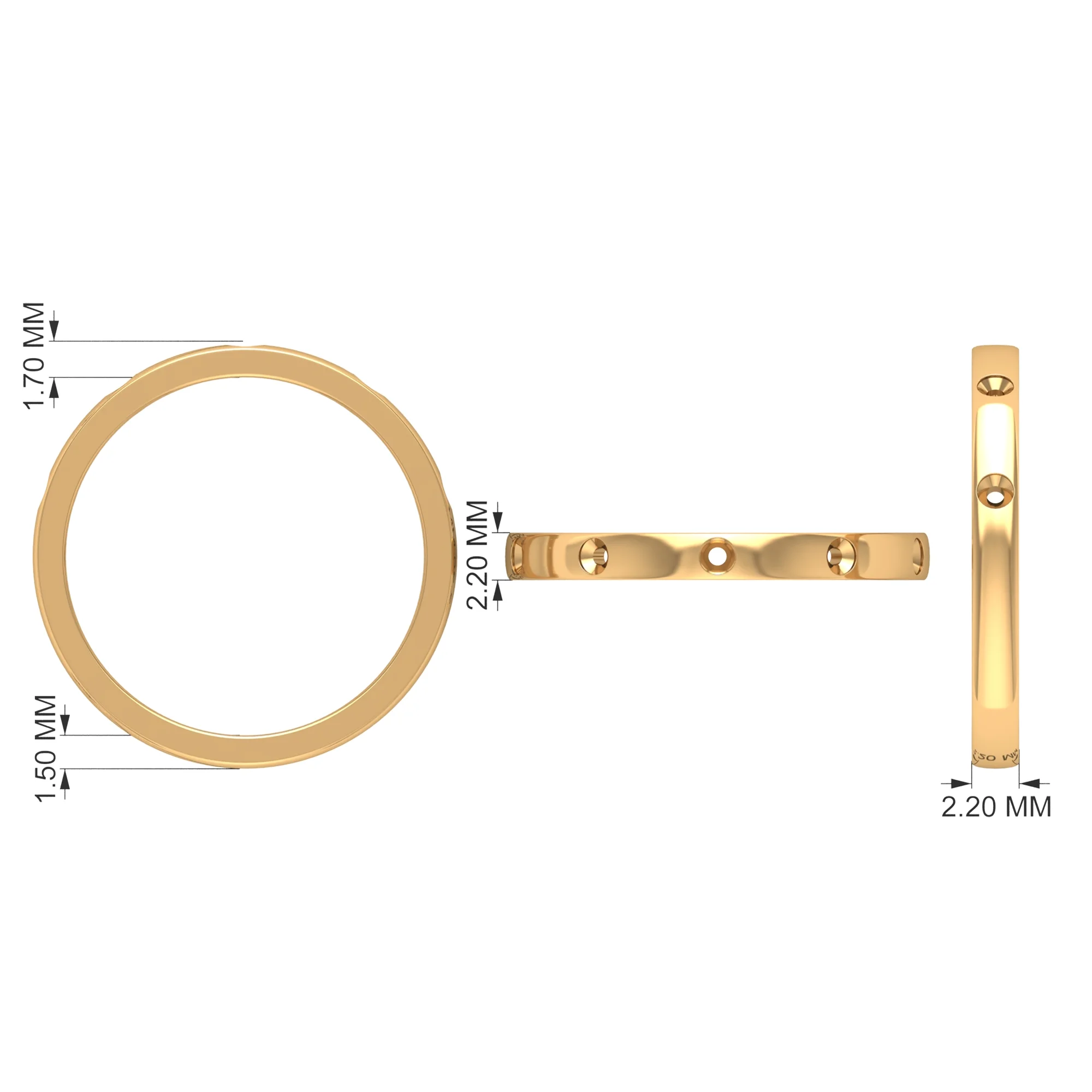 Elegant Black Onyx Stackable Band Ring in Gypsy Setting, 925 Sterling Silver, US 4.00