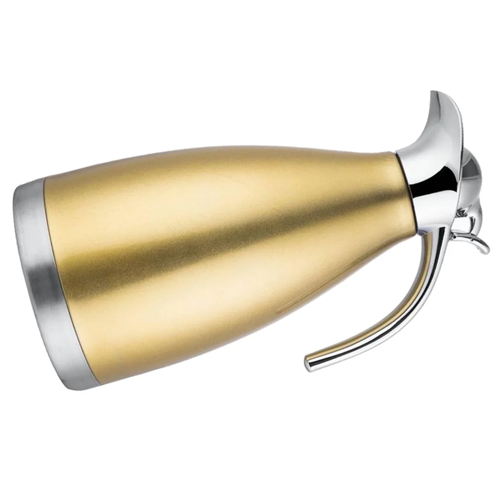 OUNONA Stainless Steel Thermo Jug Stainless Steel Vacuum Jug Household Warm Keeping Kettle (2L Yellow)