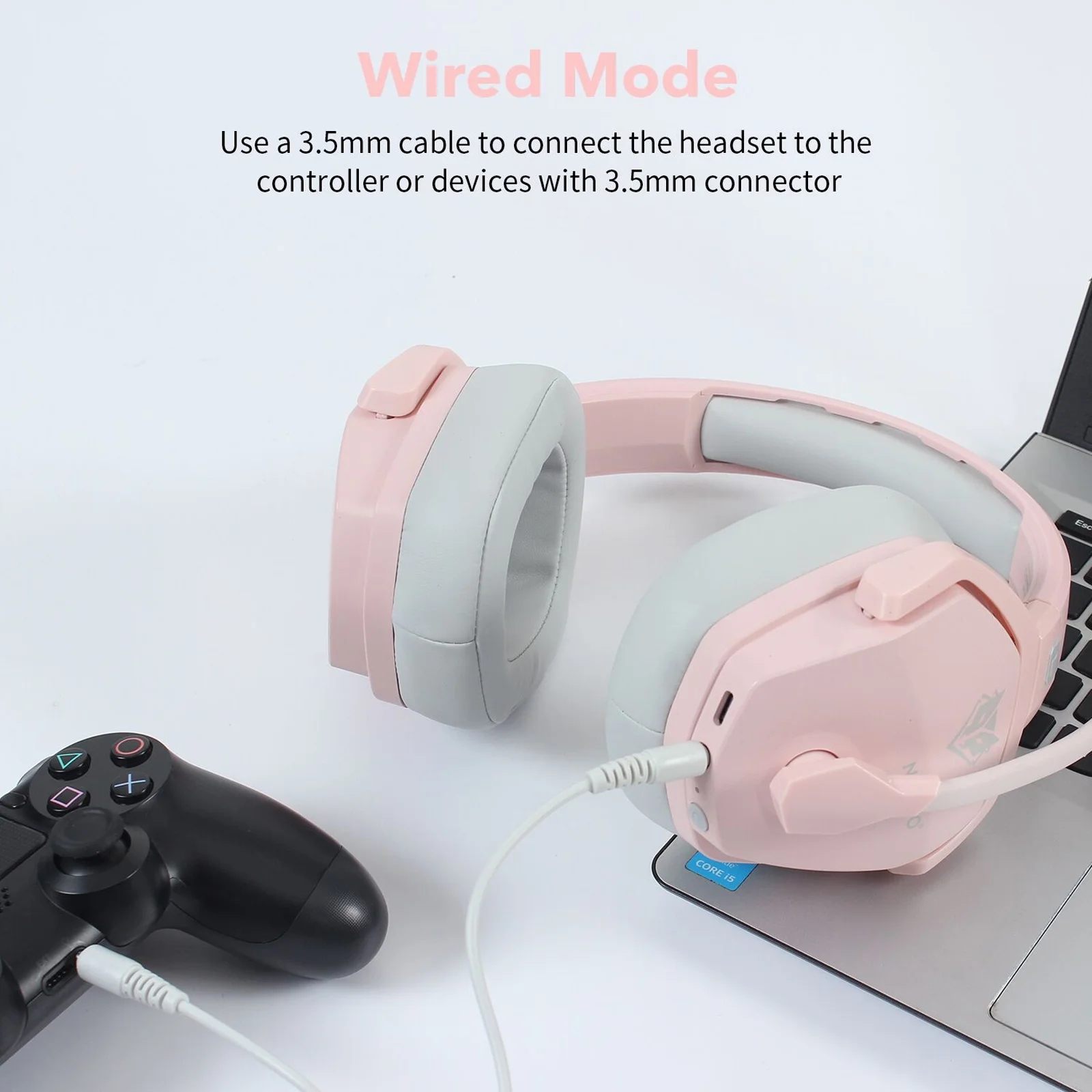 NUBWO G06 Wireless Gaming Headset for PS5  PC Laptop Noise Cancelling Over Ear Headphones with Mic 48H Long Lasting Battery 2.4G  Connection WirelessWired Headset Bass Surround Soft Earmuffs