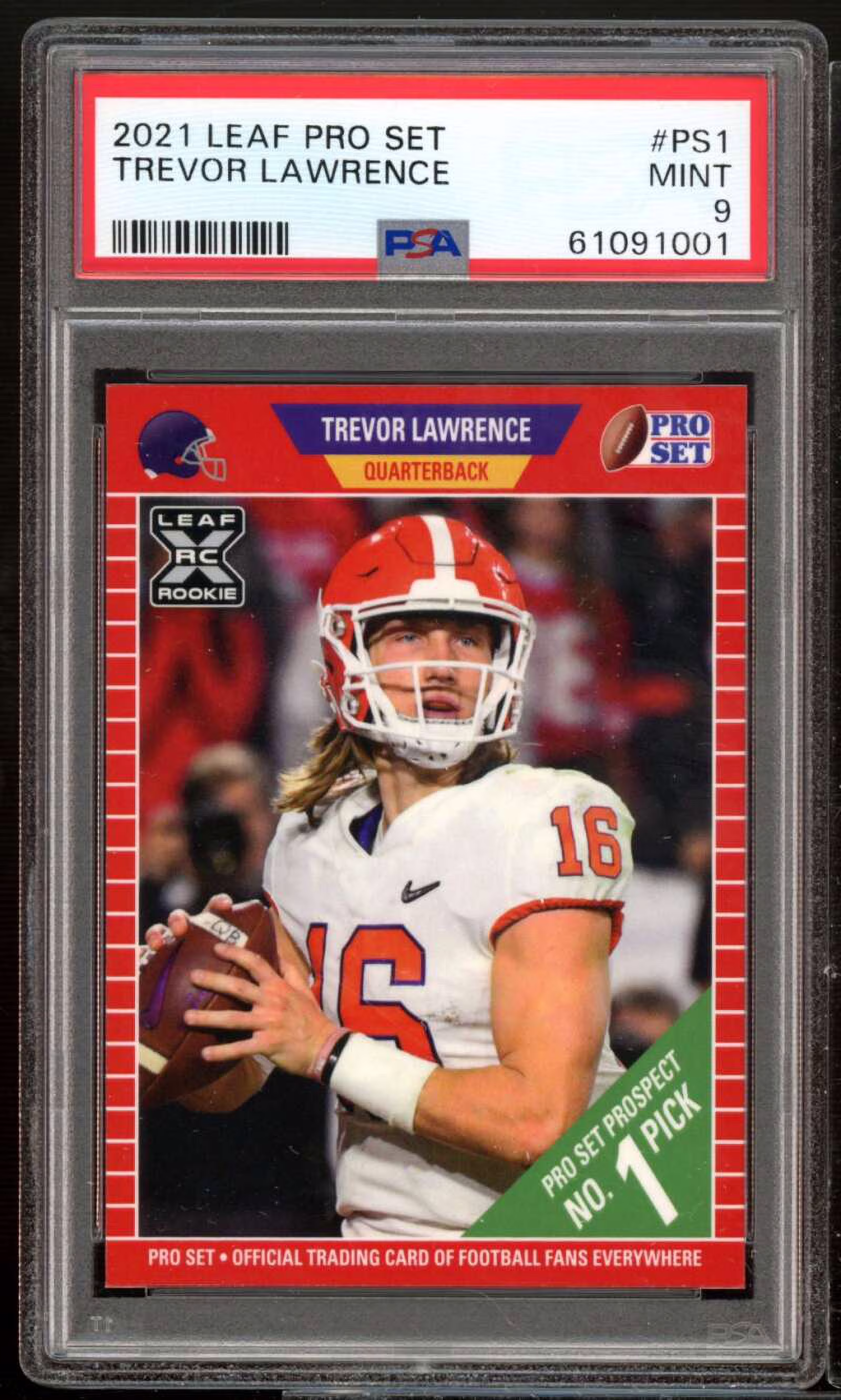 Trevor Lawrence Rookie Card 2021 Leaf Pro Set #PS1 PSA 9