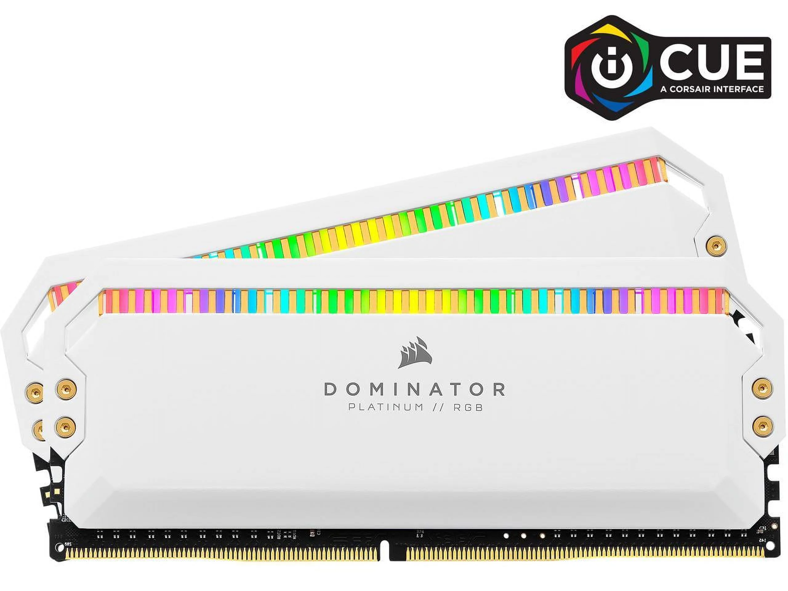 CORSAIR Dominator Platinum RGB 16GB (2 x 8GB) 288-Pin PC RAM DDR4 3600 (PC4 28800) Desktop Memory Model CMT16GX4M2D3600C18W
