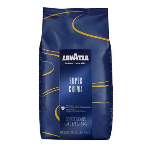 Lavazza Super Crema Whole Bean Espresso Coffee, 2.2 lb. Bag, Vacuum-Packed