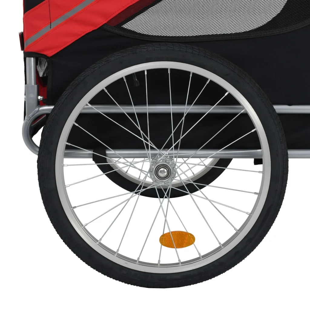 Tomshine Dog Bike Trailer Red and Black