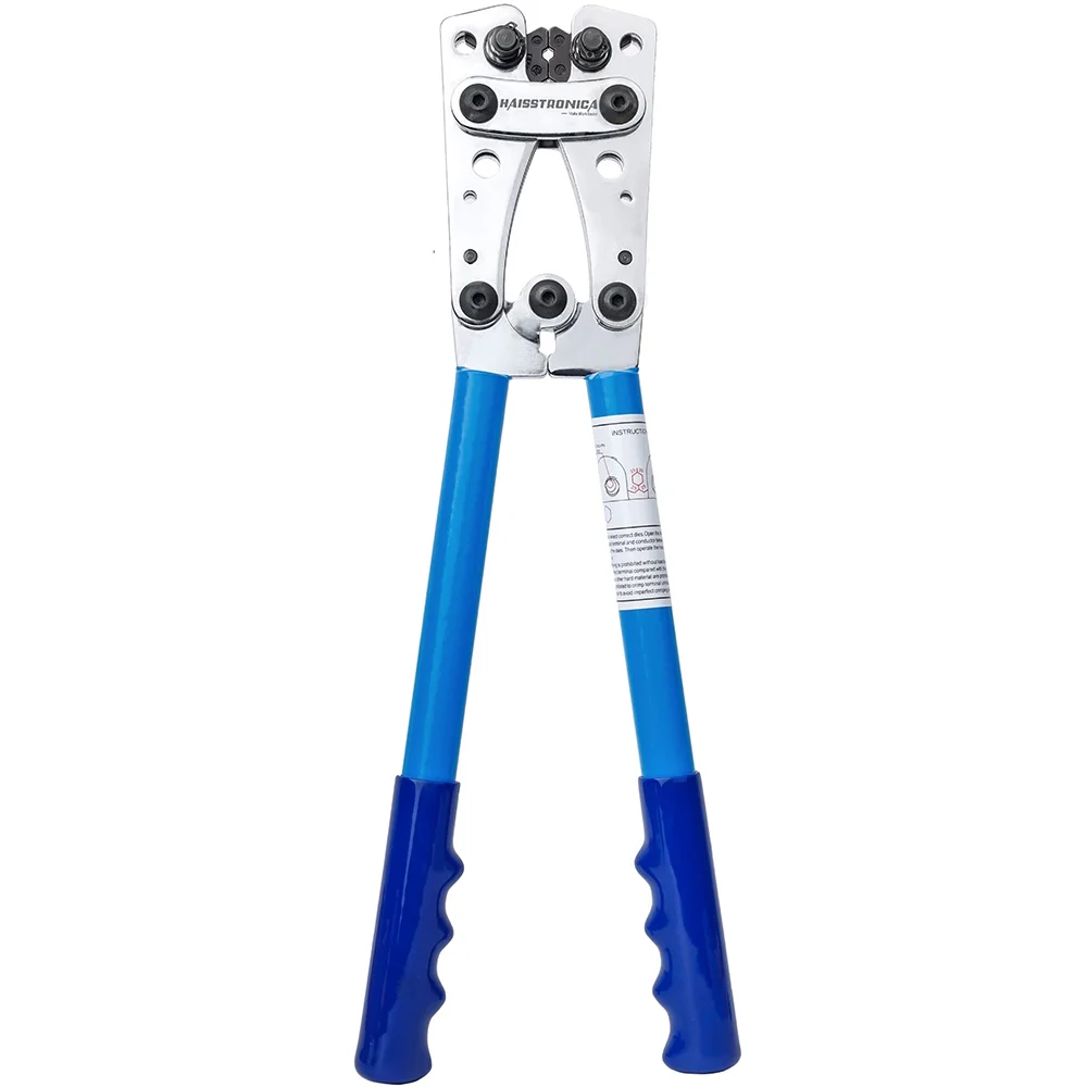 haisstronica Battery Cable Lug Crimping Tools-Wire Crimper Tool-AWG 10 8 6 4 2 1/0-Battery Terminal Crimper for Heavy Duty Wire Lugs,Battery Terminal,Copper Lugs Terminal 6-50mm²