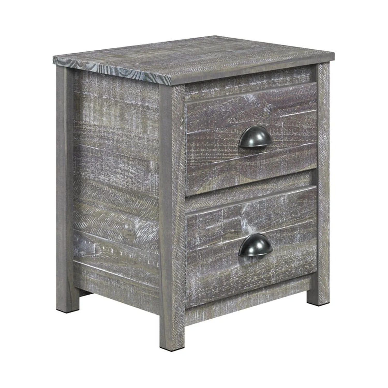 EcoFlex Furniture HM208 Hampton Solid Wood Nightstand, Misty Grey