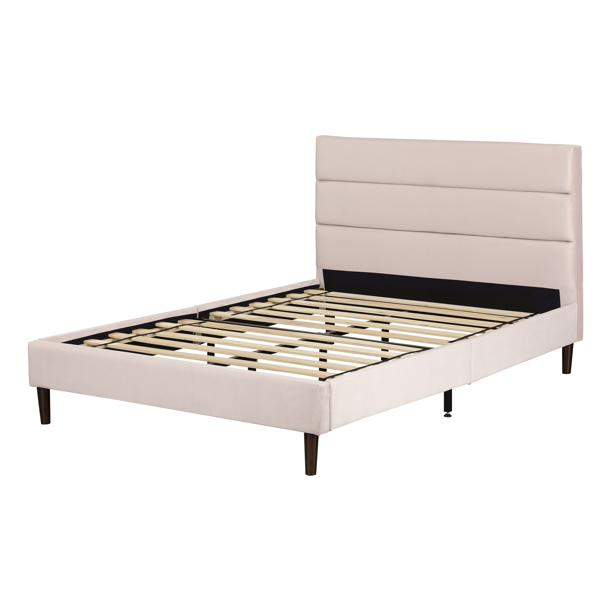 South Shore Maliza Full Upholstered Complete Platform Bed Pink
