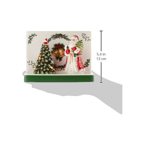 Spode Christmas Tree Napkin Holder with Salt & Pepper Set, Made of Earthenware